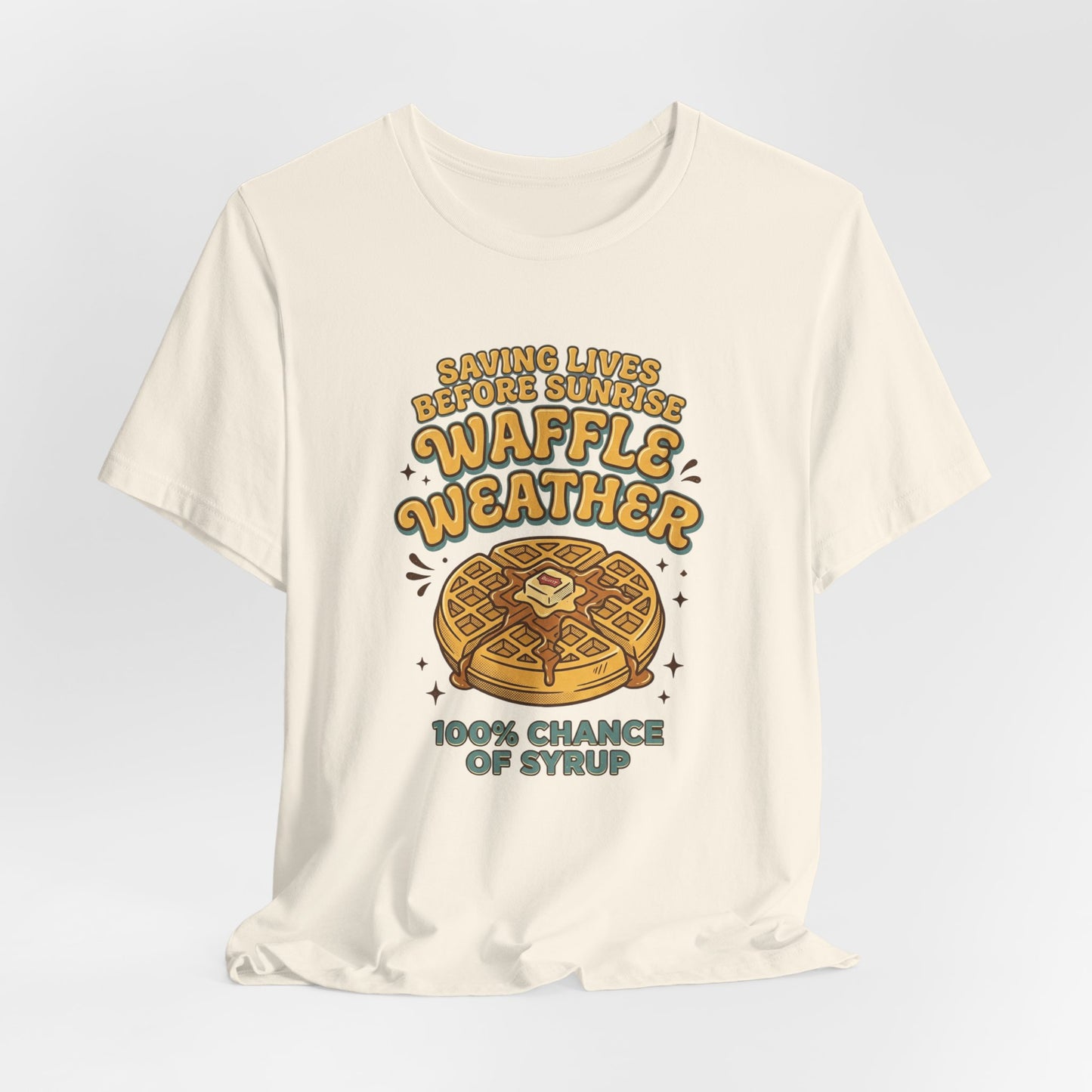 Waffle Weather T-Shirt | Retro Breakfast Graphic, Vintage Food Diner Style