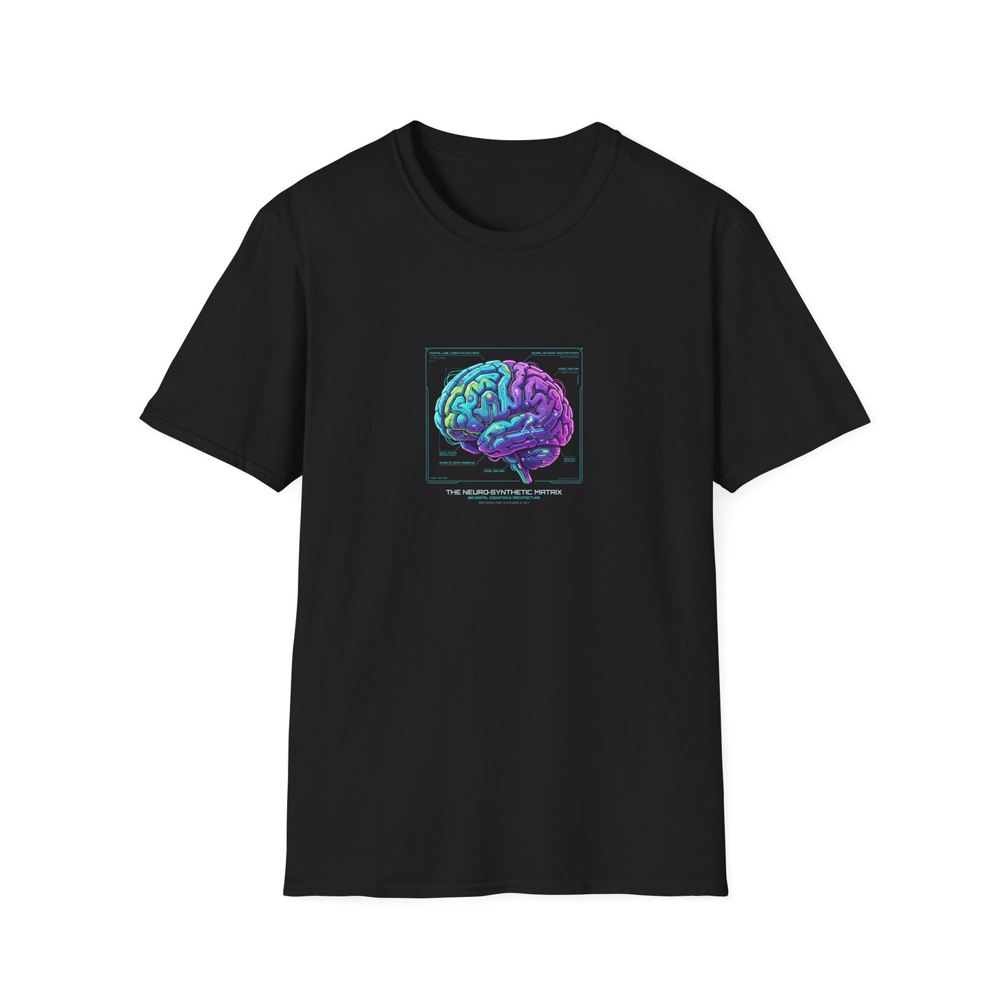 Neon Circuit Brain T-Shirt — Futuristic Sci‑Fi Science Poster Tee