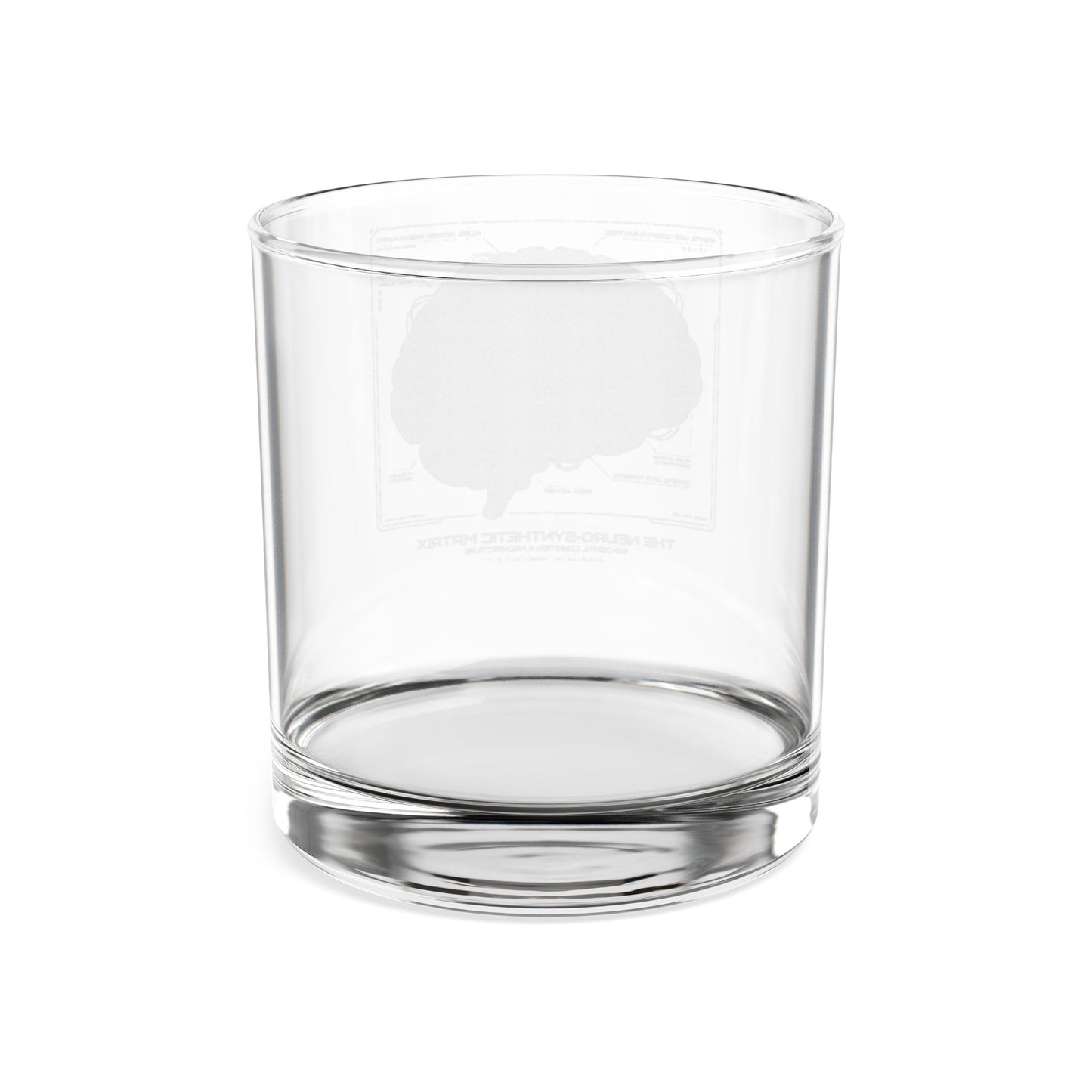 Neon Circuit Brain Whiskey Glass — 10.5oz Engraved Sci‑Fi Whiskey Glass for Science Enthusiasts
