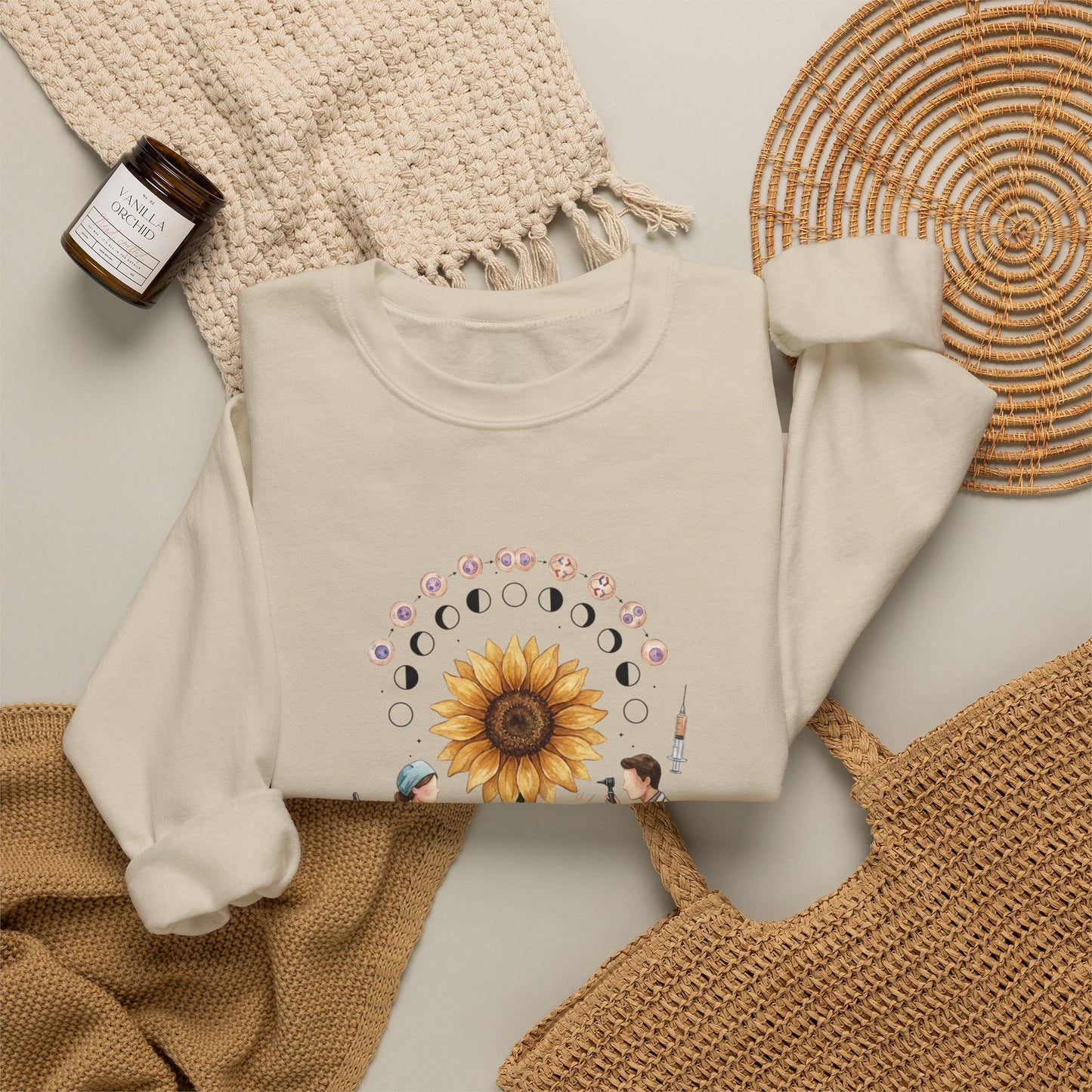 Sunflower Birth Flower Crewneck | Botanical Birth Month Sweatshirt
