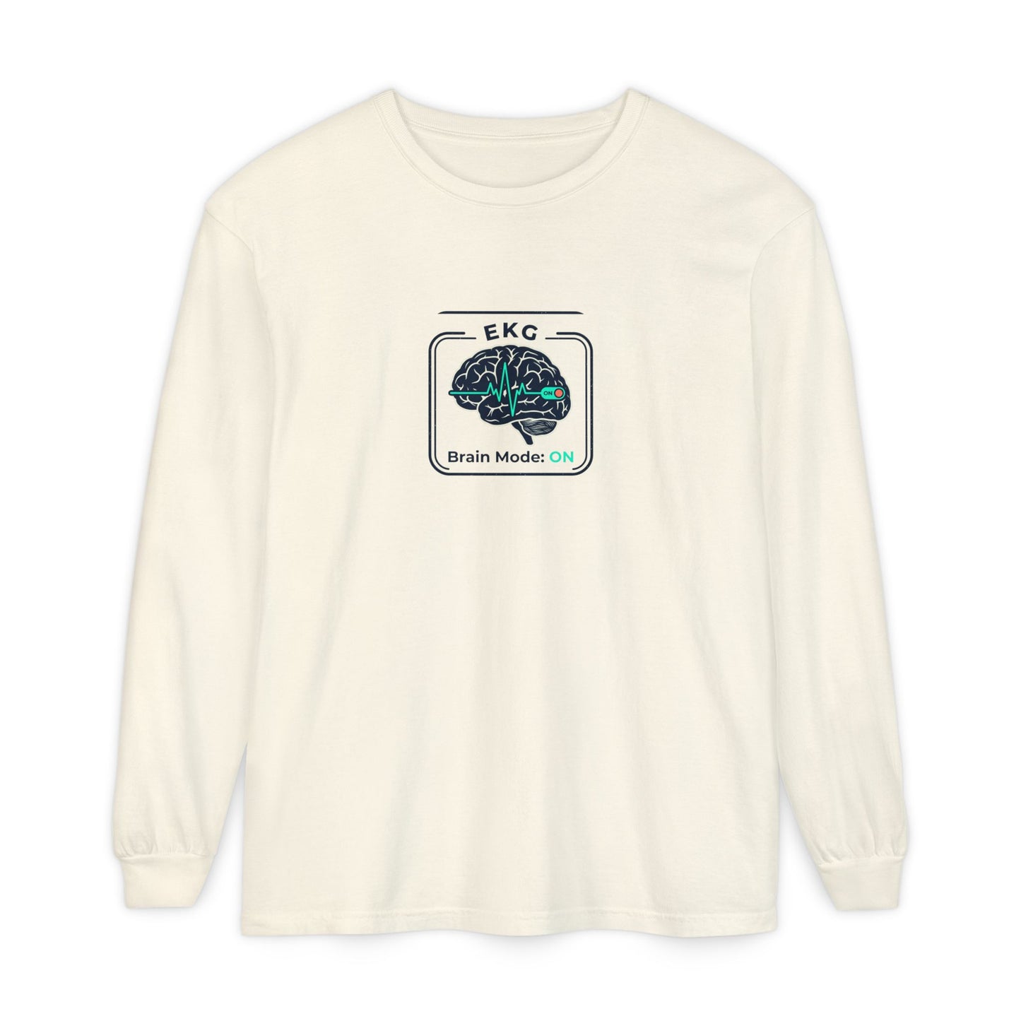 Brain Mode: EKG Graphic Long Sleeve Tee
