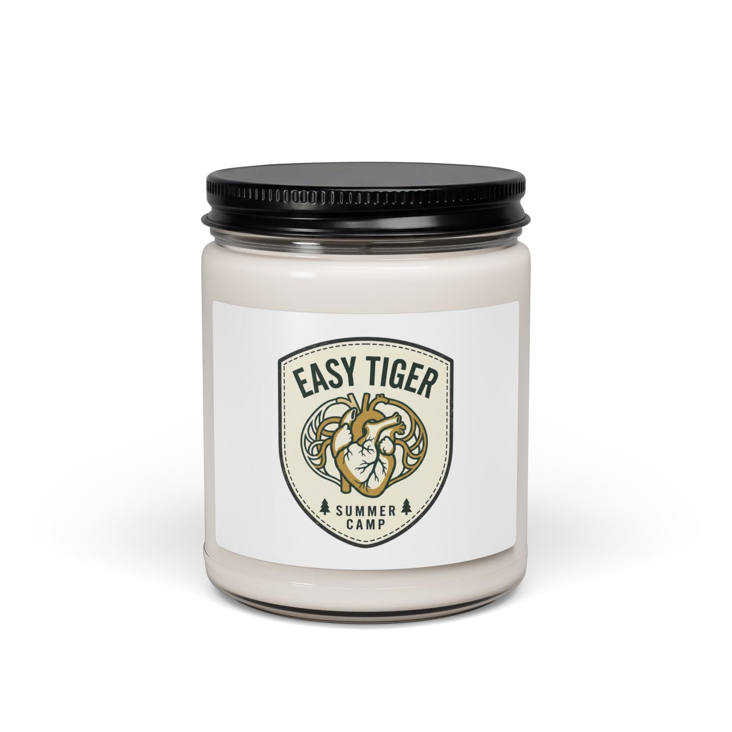 Retro Tiger Badge Candle | Soy Scented Jar, Summer Camp Vibes