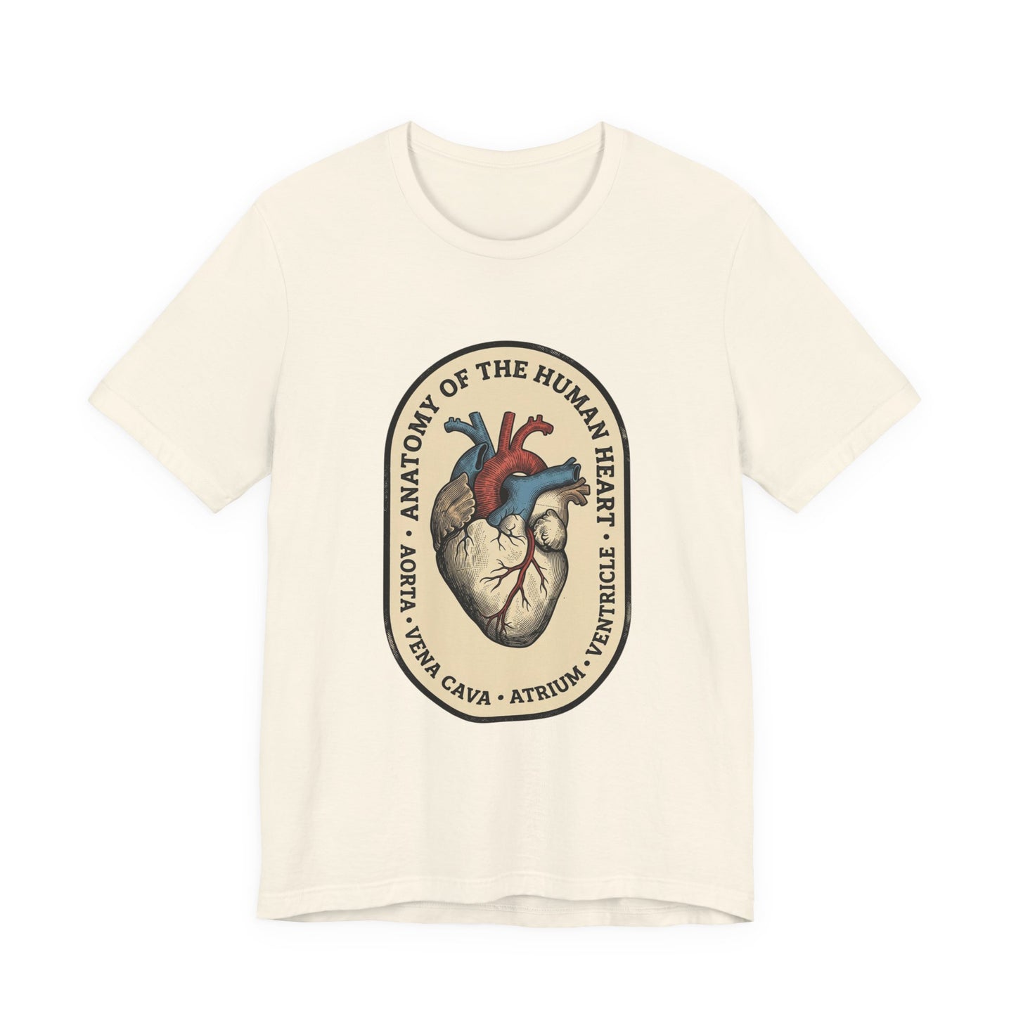 Anatomical Heart Illustration Tee | Retro Medical Art, Vintage Science Graphic