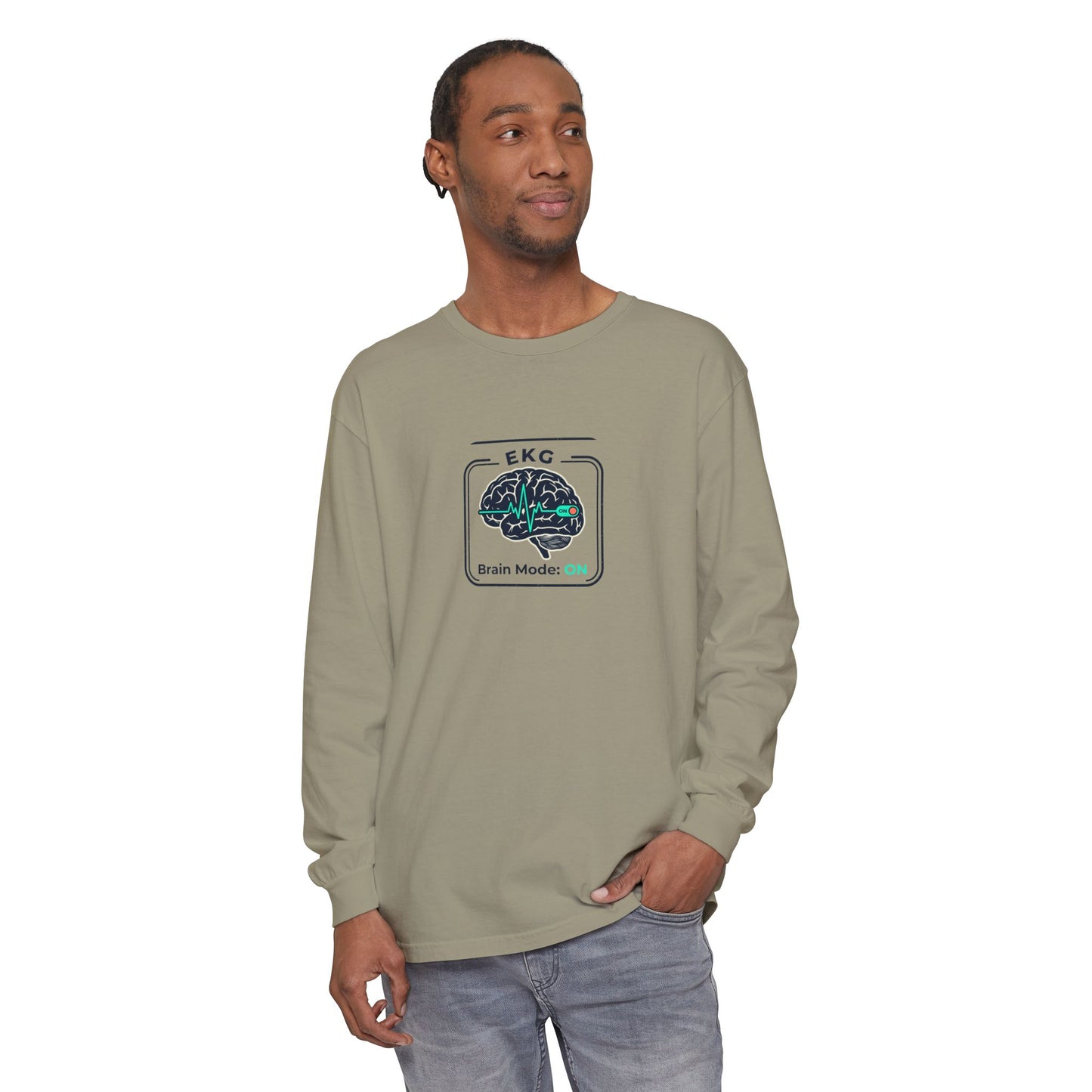 Brain Mode: EKG Graphic Long Sleeve Tee