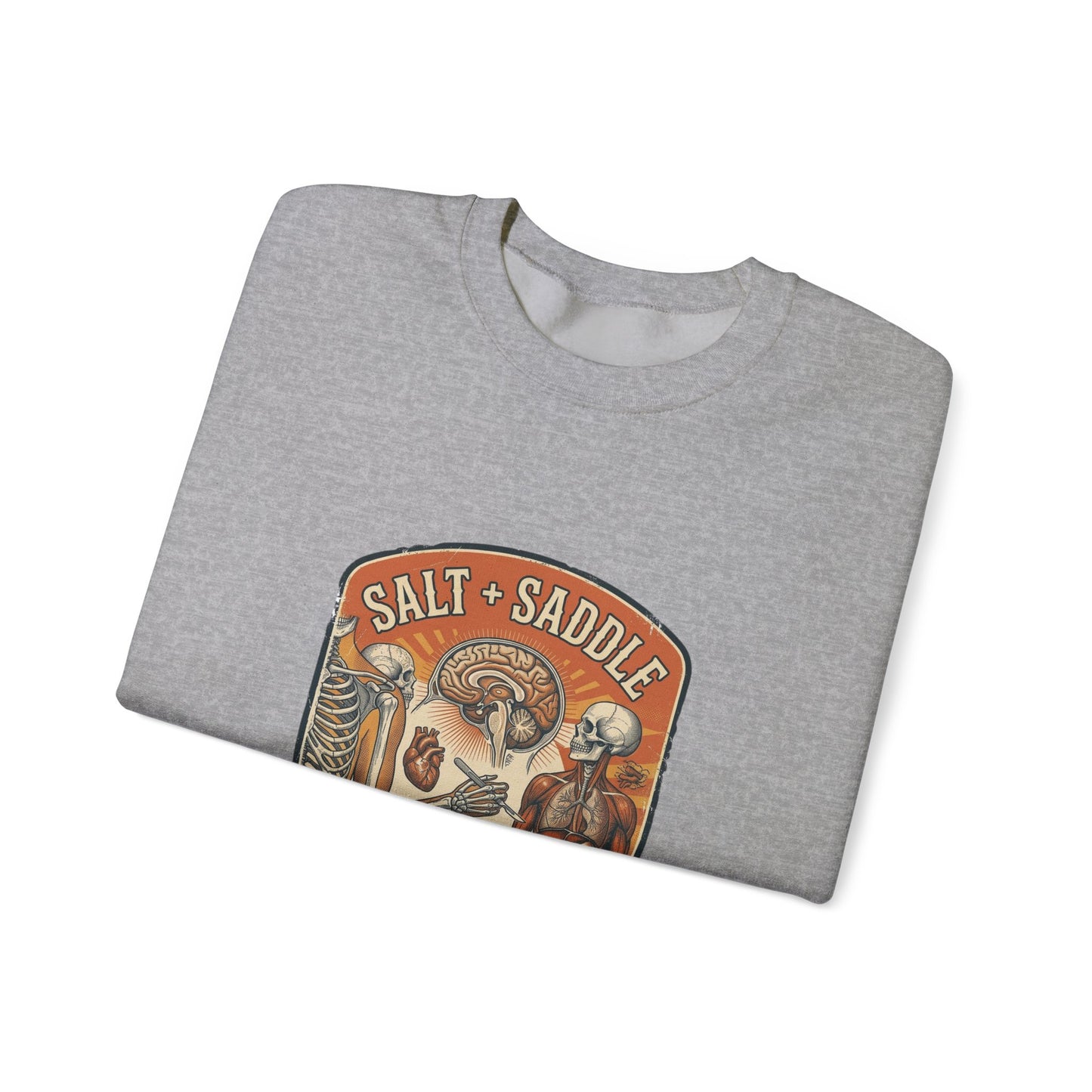 Salt & Saddle Retro Western Crewneck Sweatshirt | Coastal Cowgirl Country Aesthetic