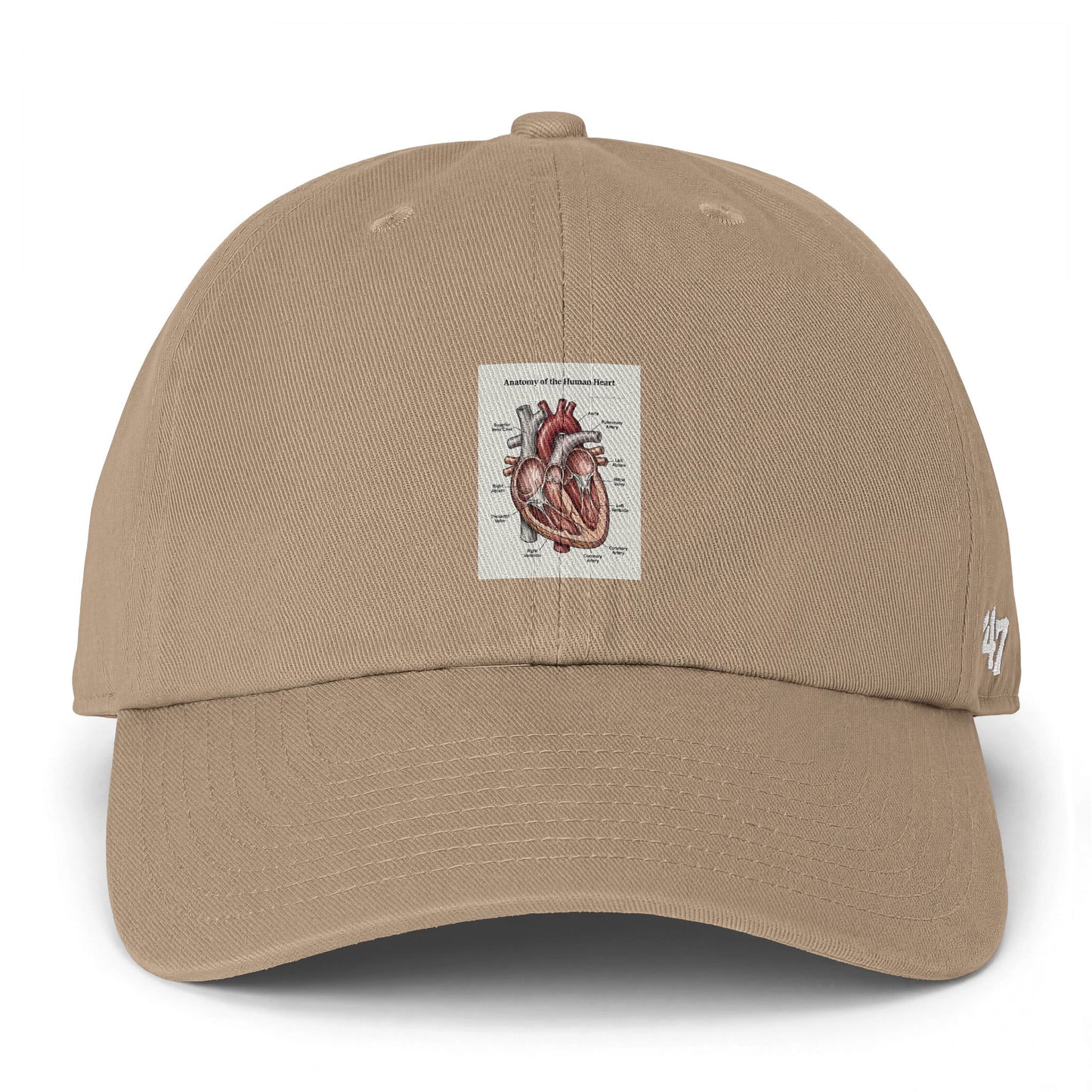 Anatomical Heart Embroidered Cap — Vintage Medical Illustration Dad Hat