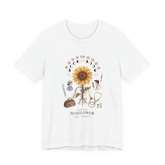 Sunflower Birth Flower Tee | Birth Month Botanical Shirt
