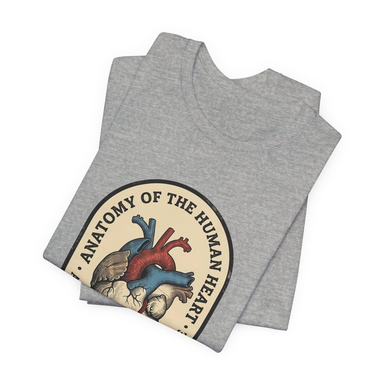 Anatomical Heart Illustration Tee | Retro Medical Art, Vintage Science Graphic