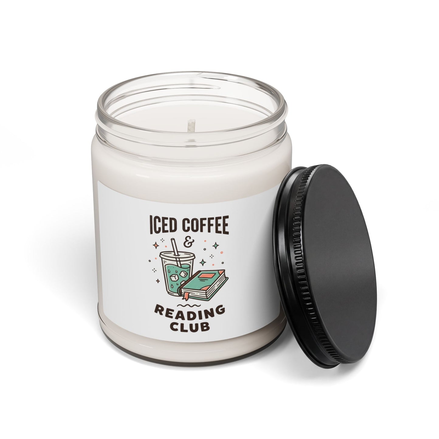 Iced Coffee & Reading Club Candle, Scented Soy Jar | Book Girl Summer