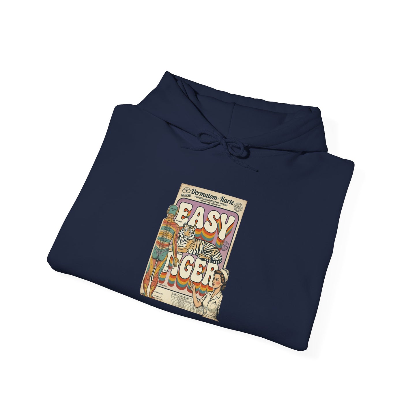 Easy Tiger retro vacation tiger hoodie | vintage surf animal graphic