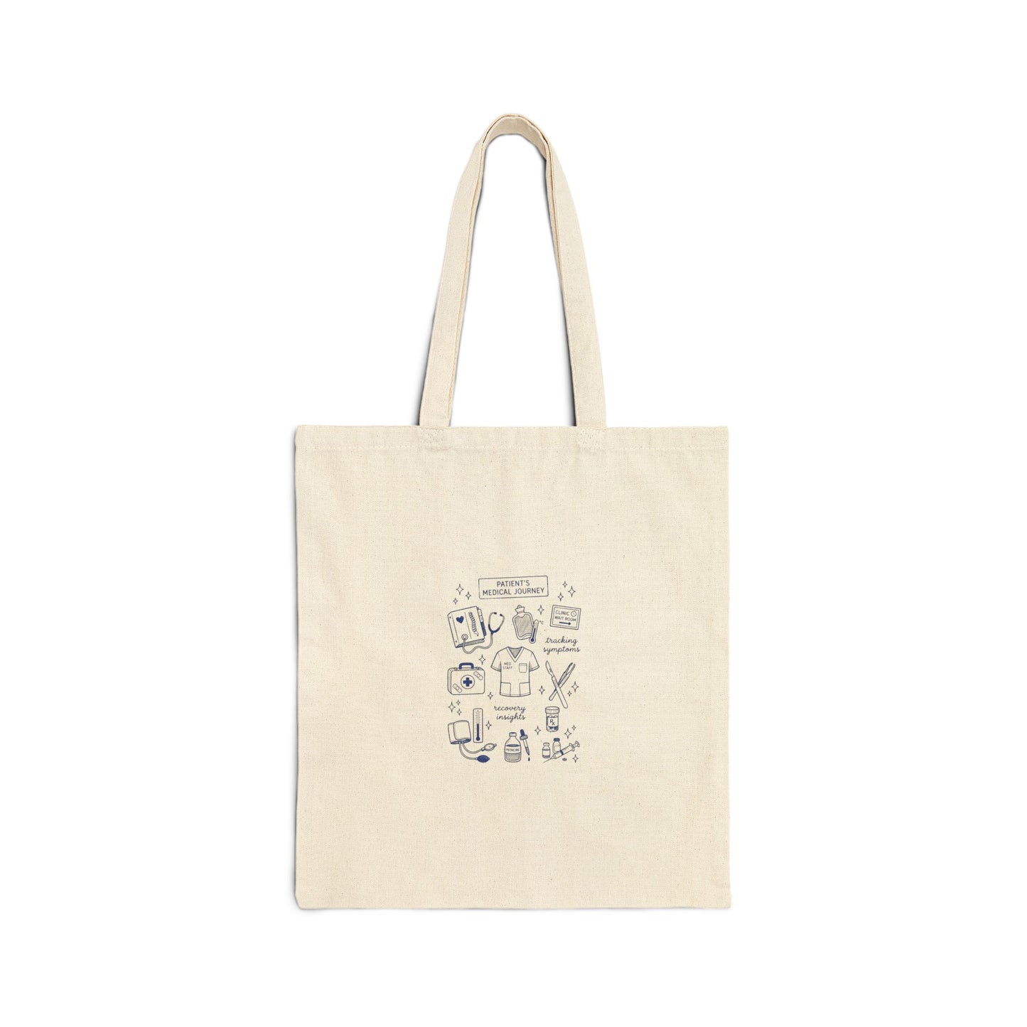 Hockey Romance Illustration Tote | bookish hockey, heart & skates design