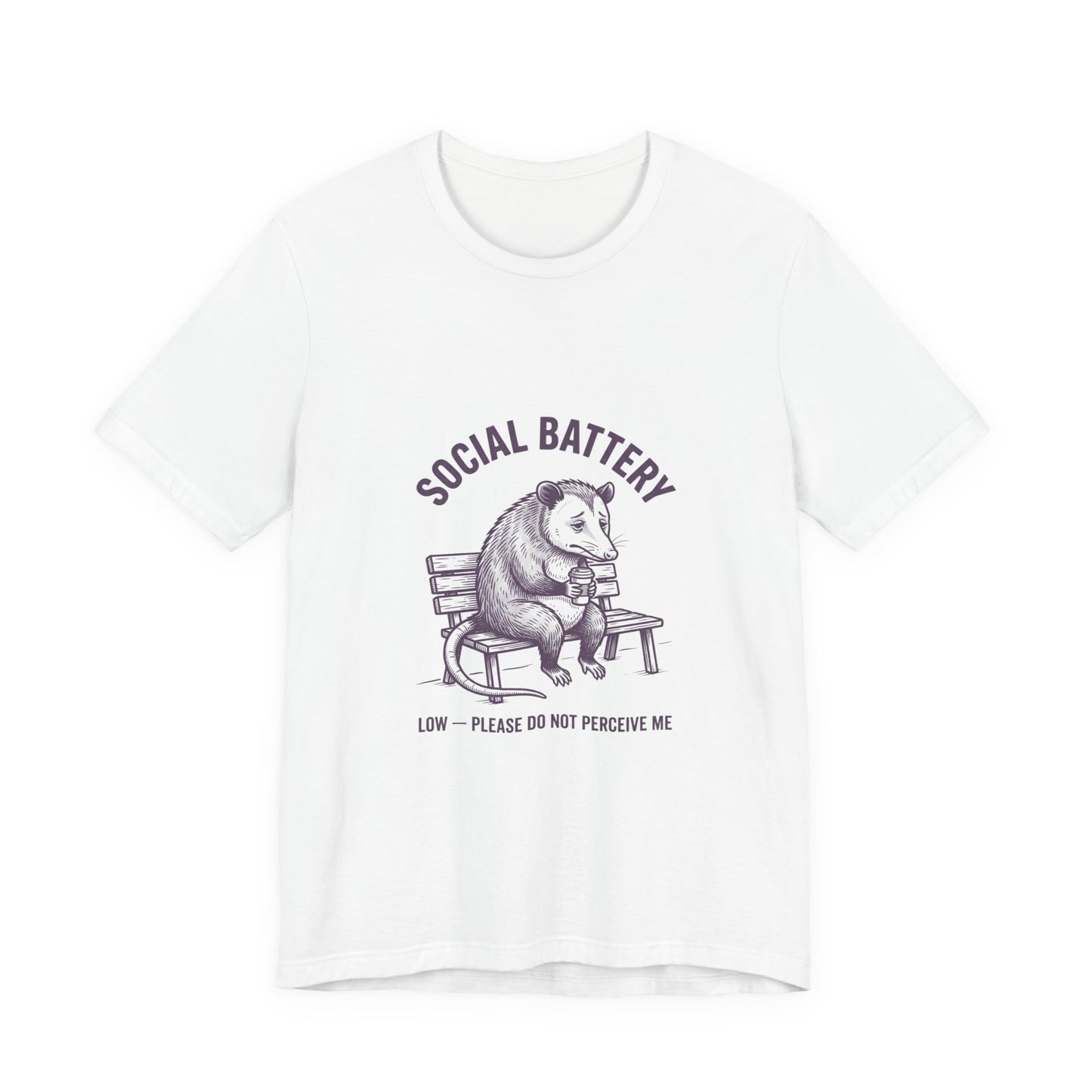 Social Battery Sloth Tee | Anxious Animal Humor, Introvert Shirt