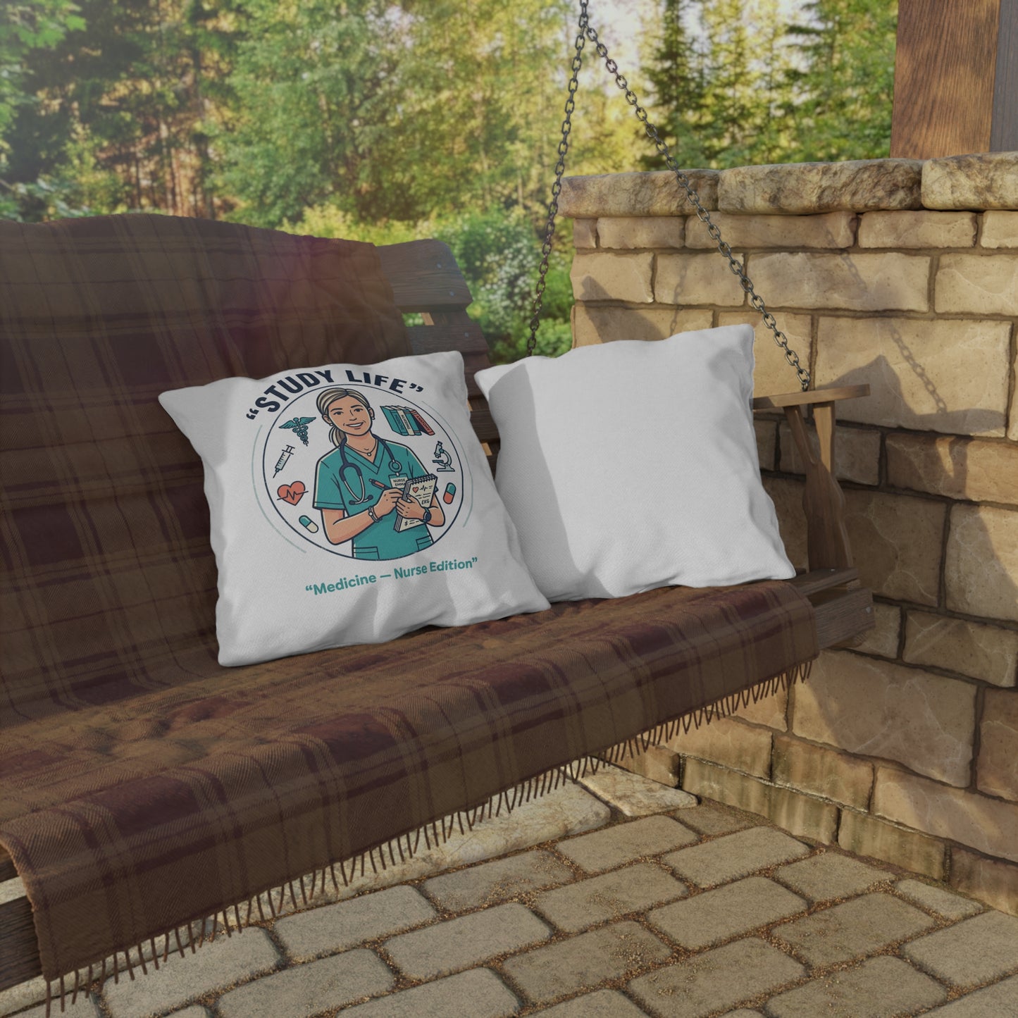 Study Life Nurse Medicine Student Edition Outdoor Pillow