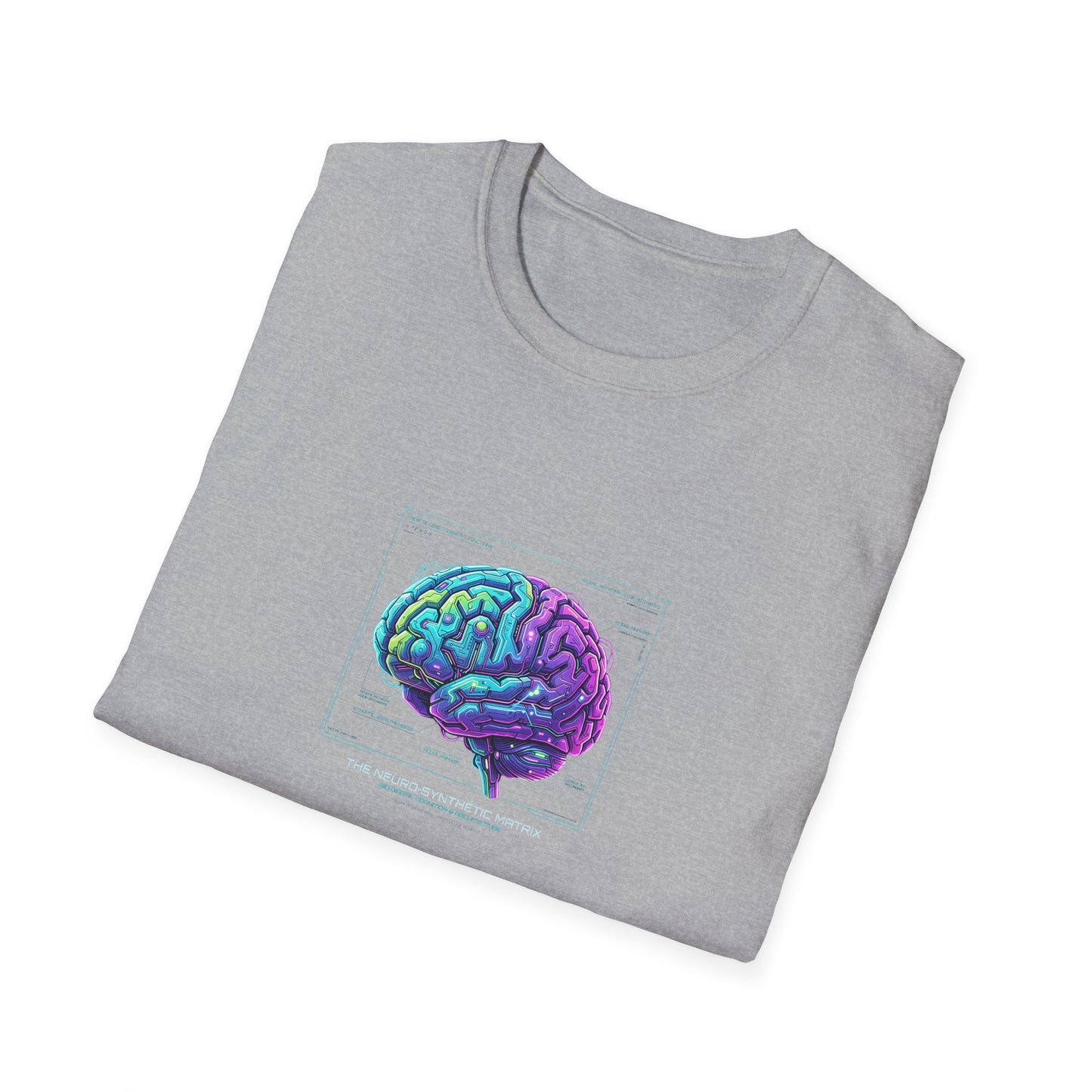 Neon Circuit Brain T-Shirt — Futuristic Sci‑Fi Science Poster Tee