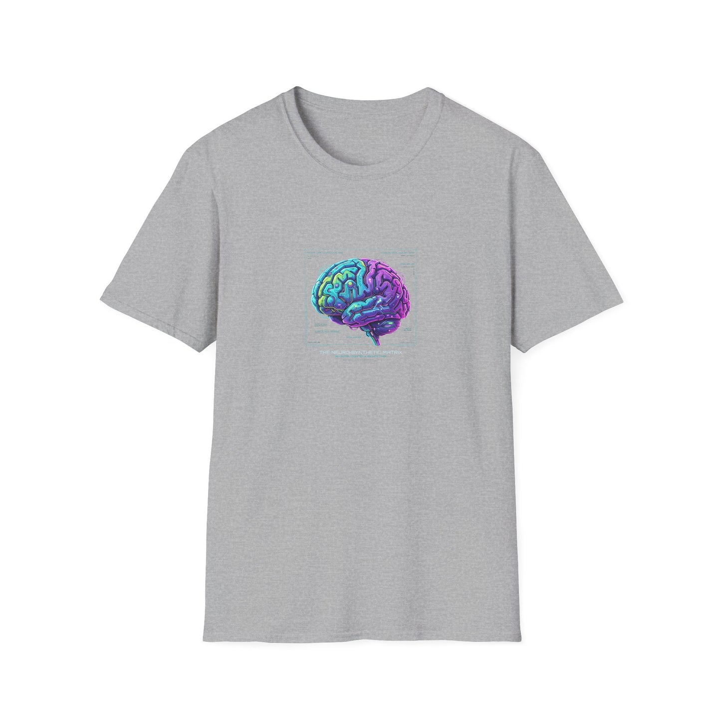 Neon Circuit Brain T-Shirt — Futuristic Sci‑Fi Science Poster Tee