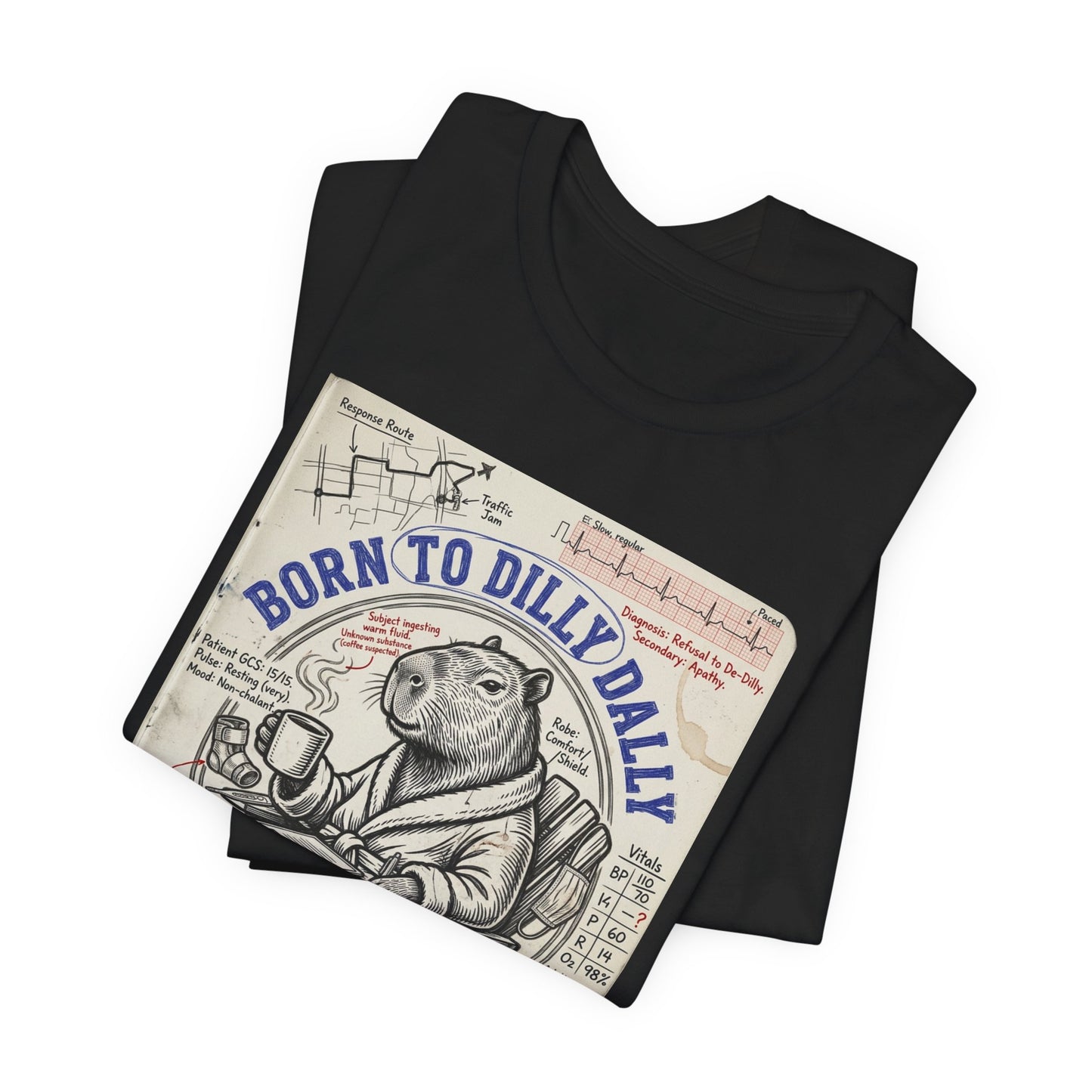 Born to Dilly Dally Tee | procrastination meme, retro cartoon frog