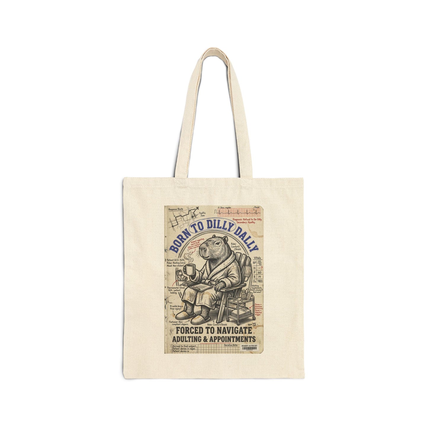 Born to Dilly Dally Tote | Procrastination Meme, Retro Cartoon Frog