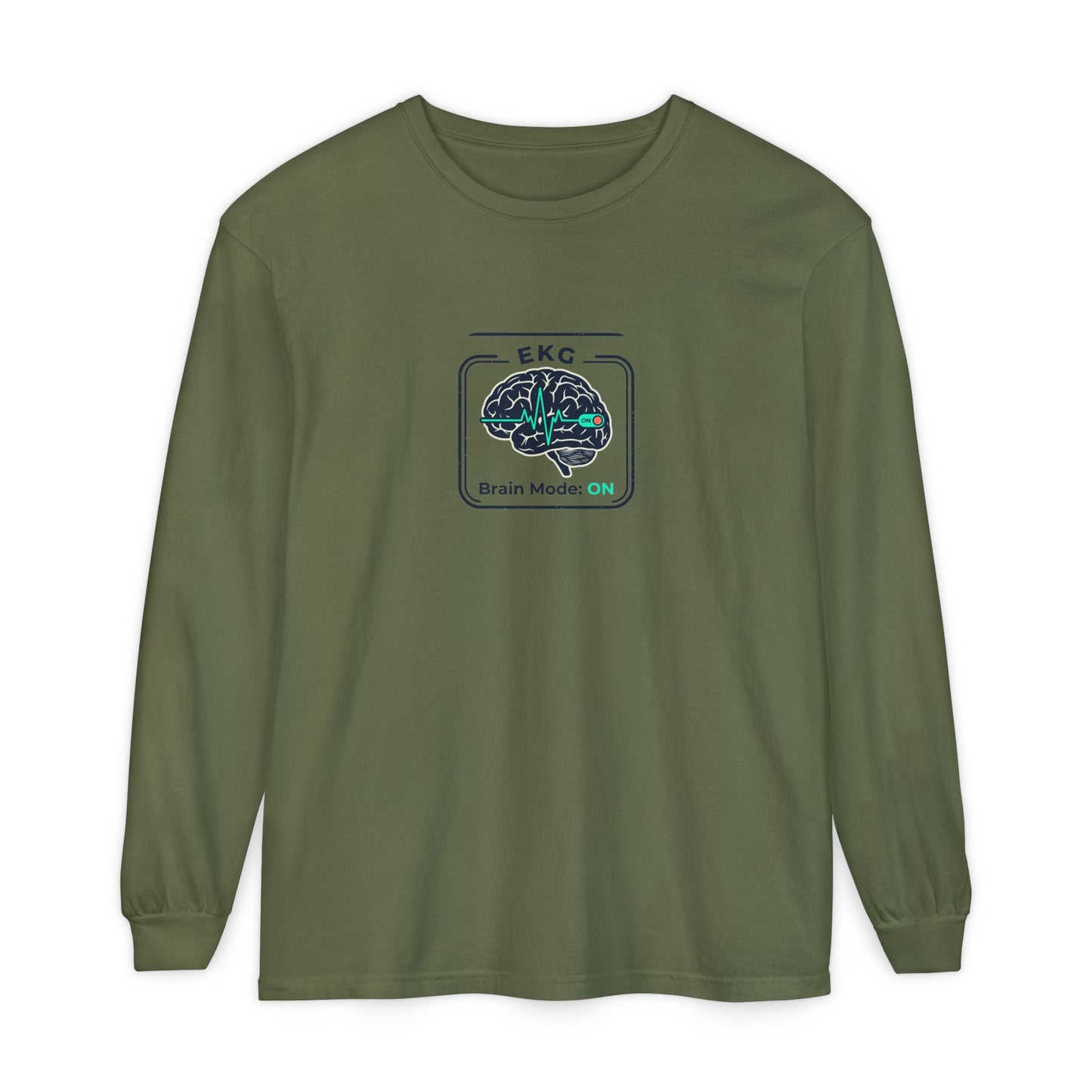 Brain Mode: EKG Graphic Long Sleeve Tee