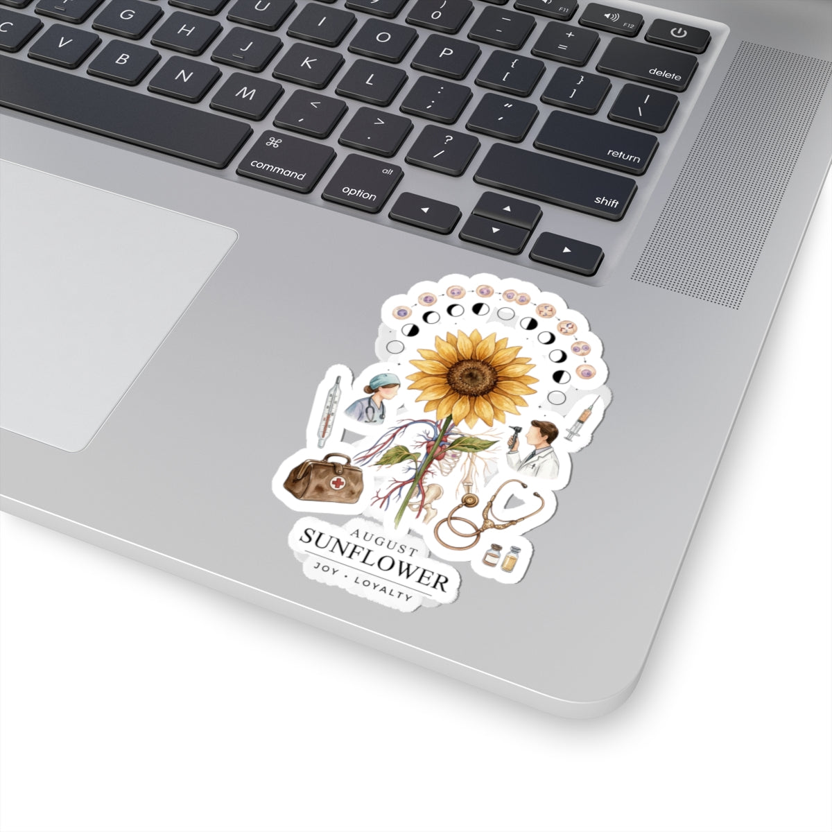 August Sunflower Birth Flower Sticker | Birth Month Floral Sticker