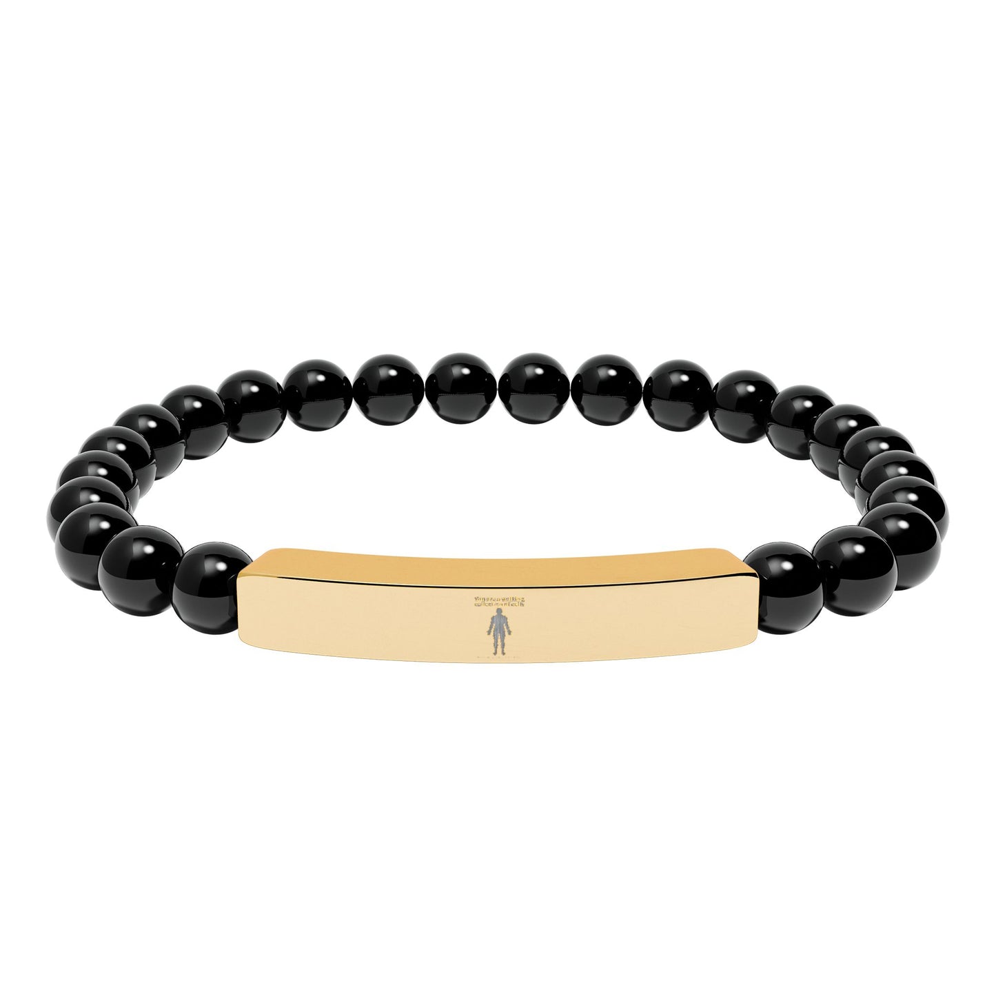Natural Stone Stretch Bar Bracelet — "You Are a Walking Collection of Cells" (Medical Student Gift)