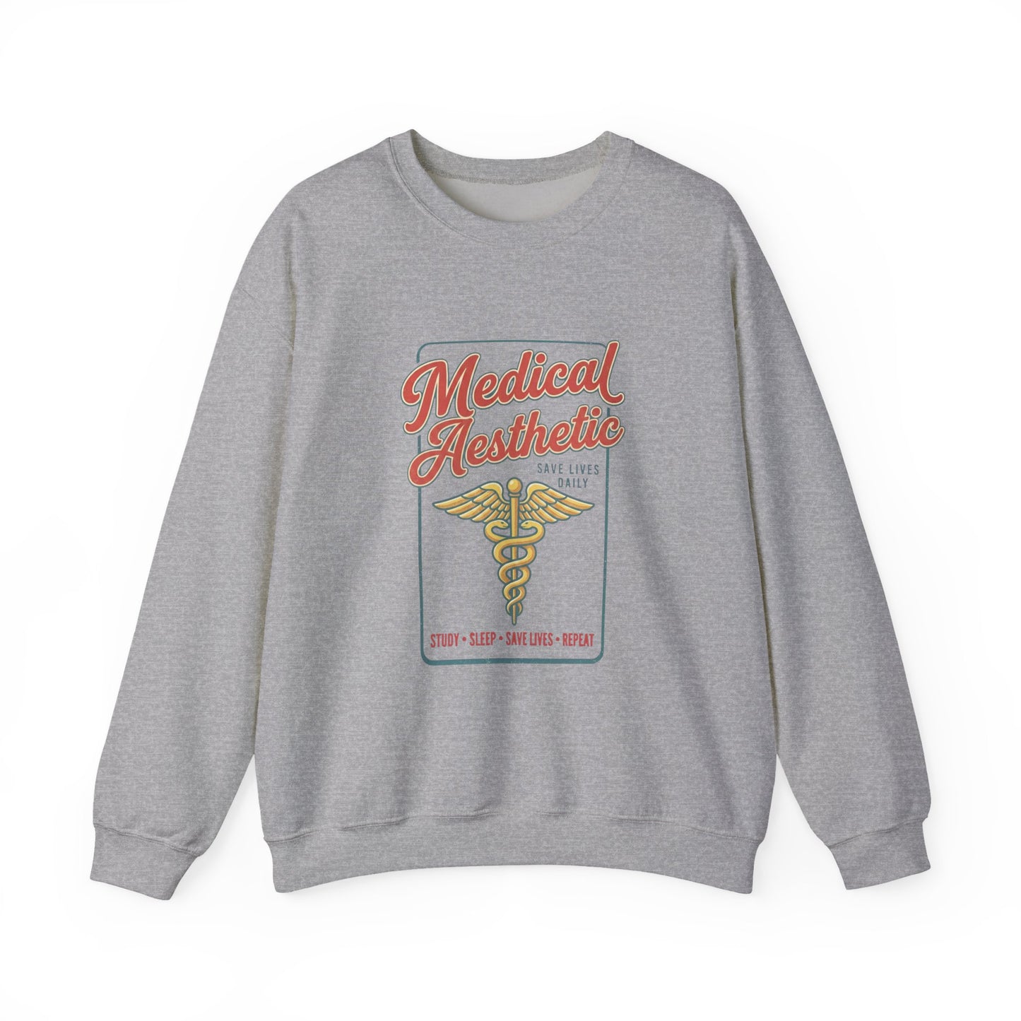 Medical Aesthetic Caduceus Sweatshirt | Vintage Food Graphics Retro Diner Typography