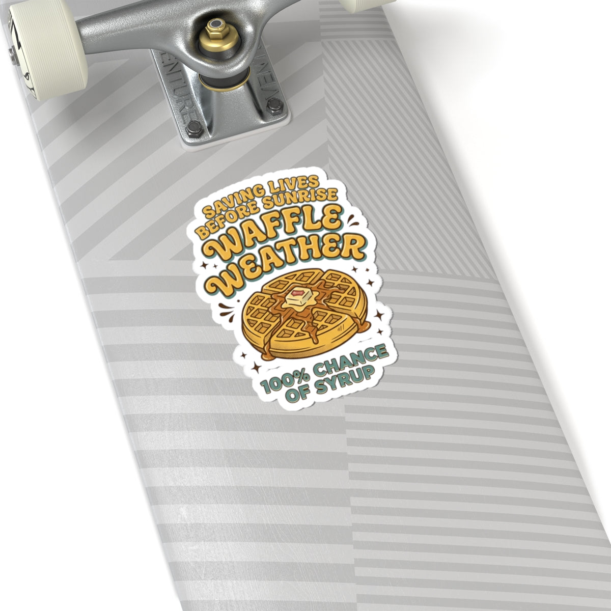 Waffle Weather Sticker | Vintage Food Graphics, Retro Breakfast
