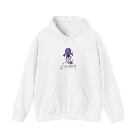 Iris Birth Flower Hoodie | Botanical Birth Month, Meaning & Floral Illustration