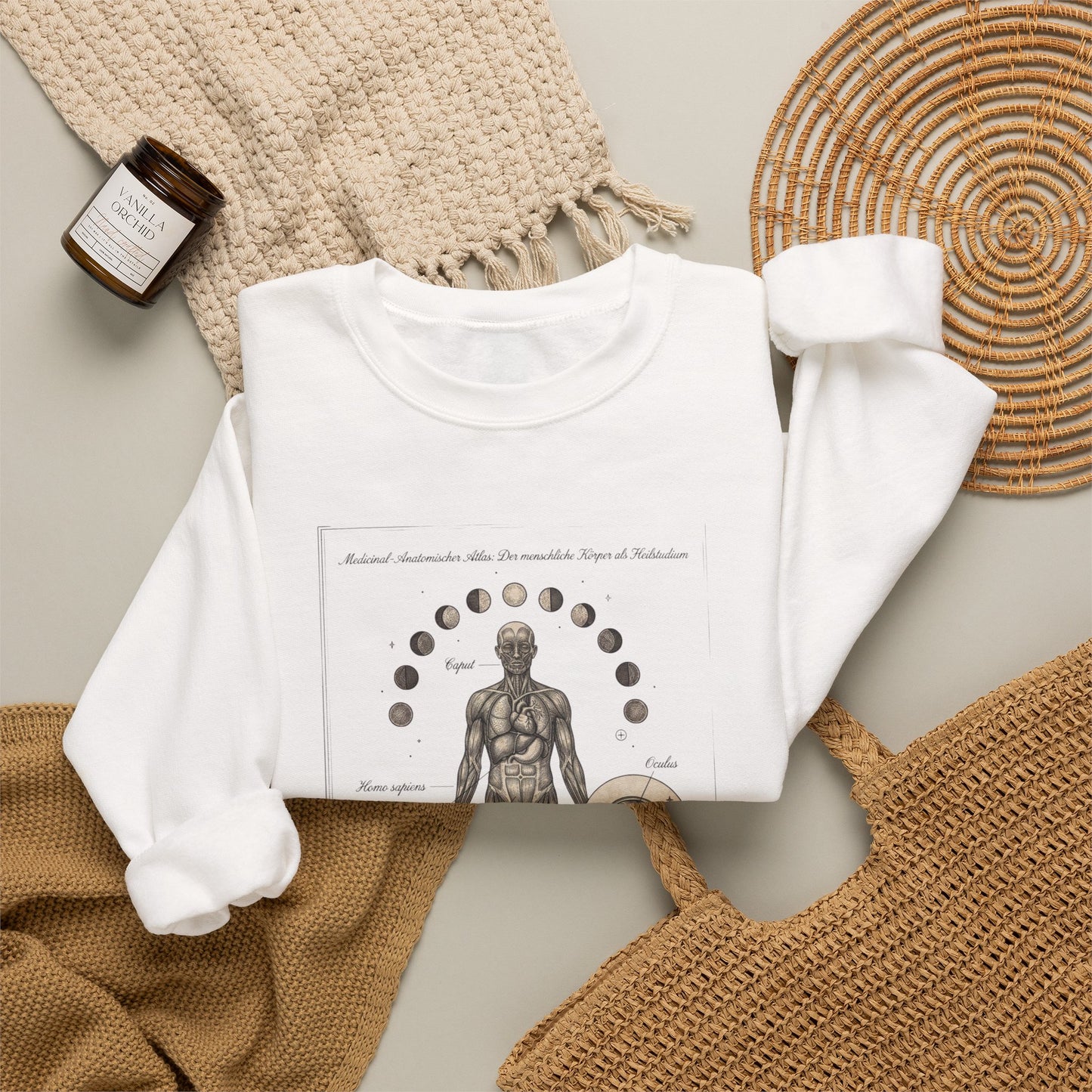 Birth Flower Botanical Crewneck Sweatshirt | Birth Month Floral Illustration