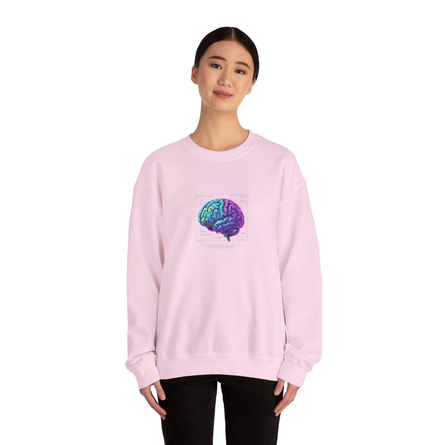 Neon Circuit Brain Sweatshirt — Futuristic Sci‑Fi Poster Design for Science Enthusiasts