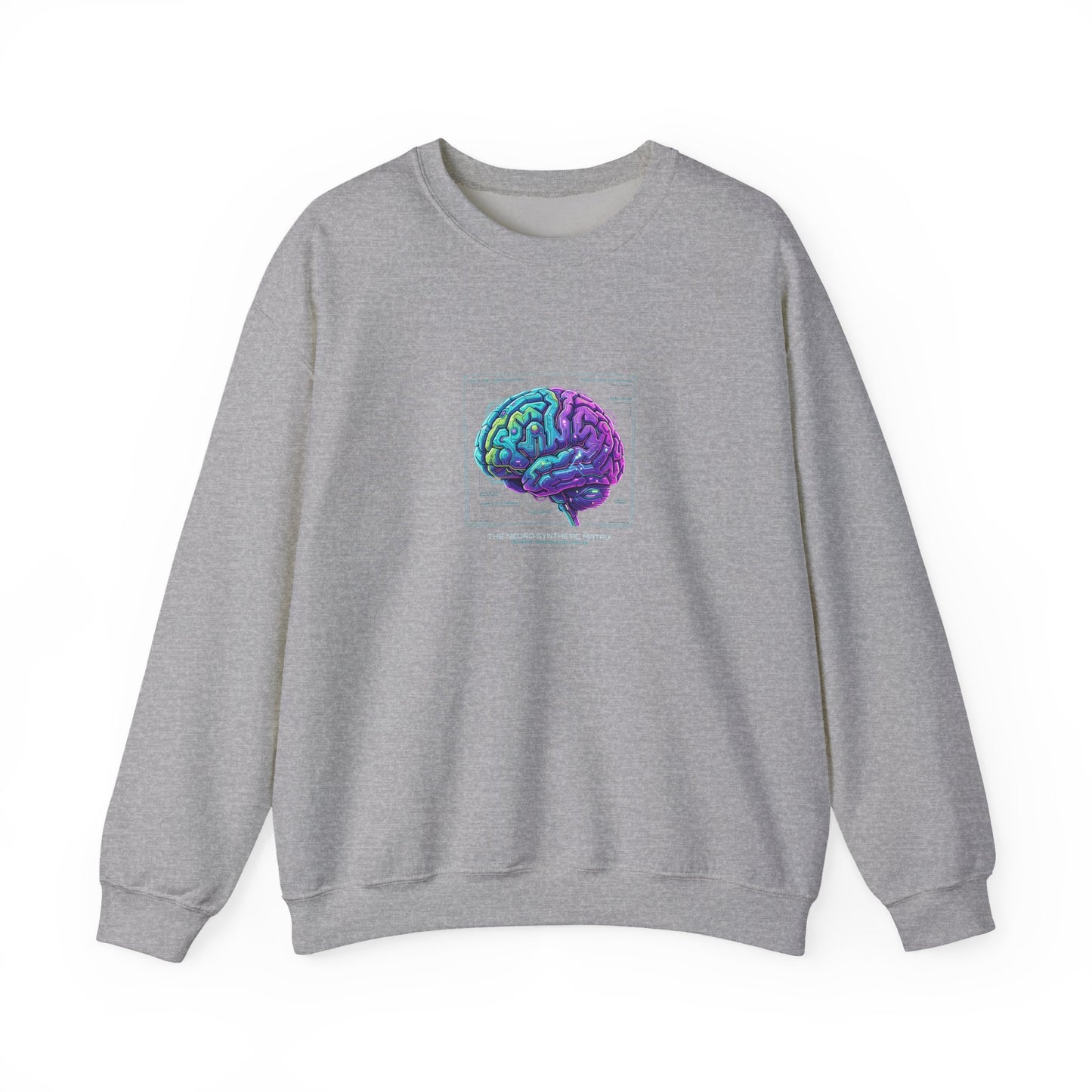 Neon Circuit Brain Sweatshirt — Futuristic Sci‑Fi Poster Design for Science Enthusiasts