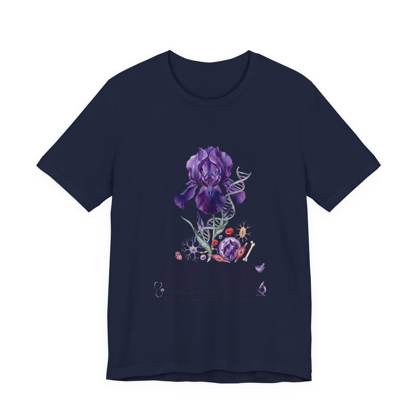 Iris Birth Flower Tee | Birth Month Floral Illustration, Botanical Birthday Shirt