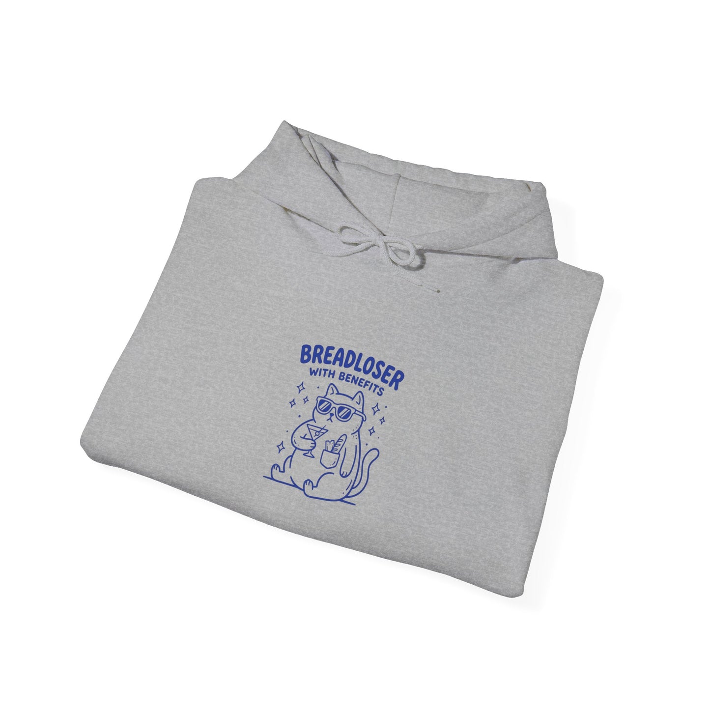 PRIMARY BREADLOSER hoodie | awkward doodle, burnout humor, meme apparel