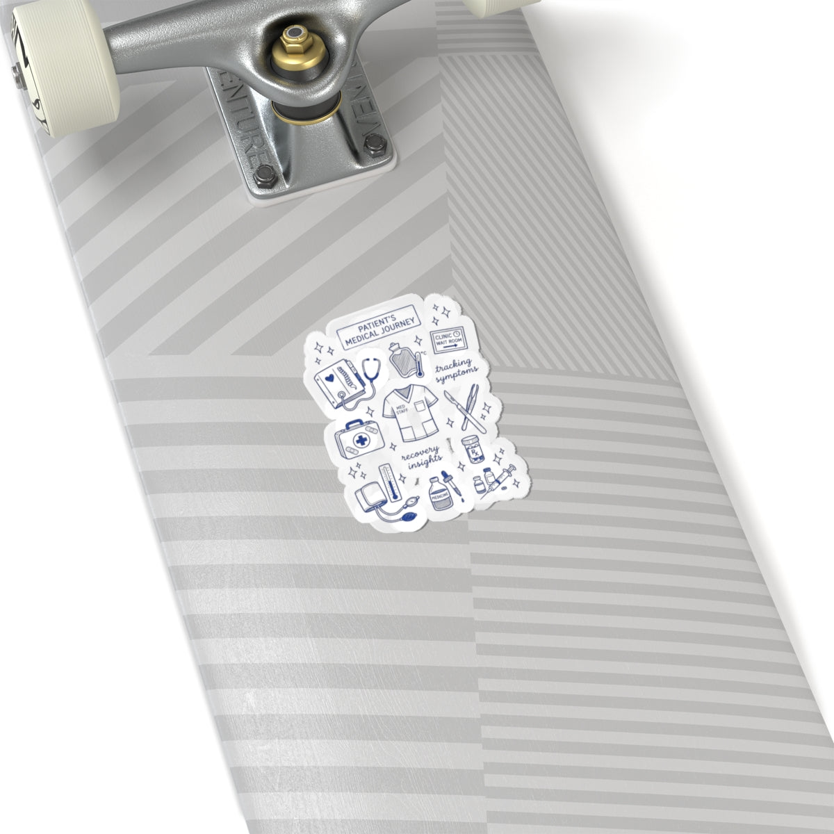 Hockey Romance Sticker, Kiss-Cut Skate & Hearts Bookish Hockey Sticker | Cute Fan-Girl Aesthetic