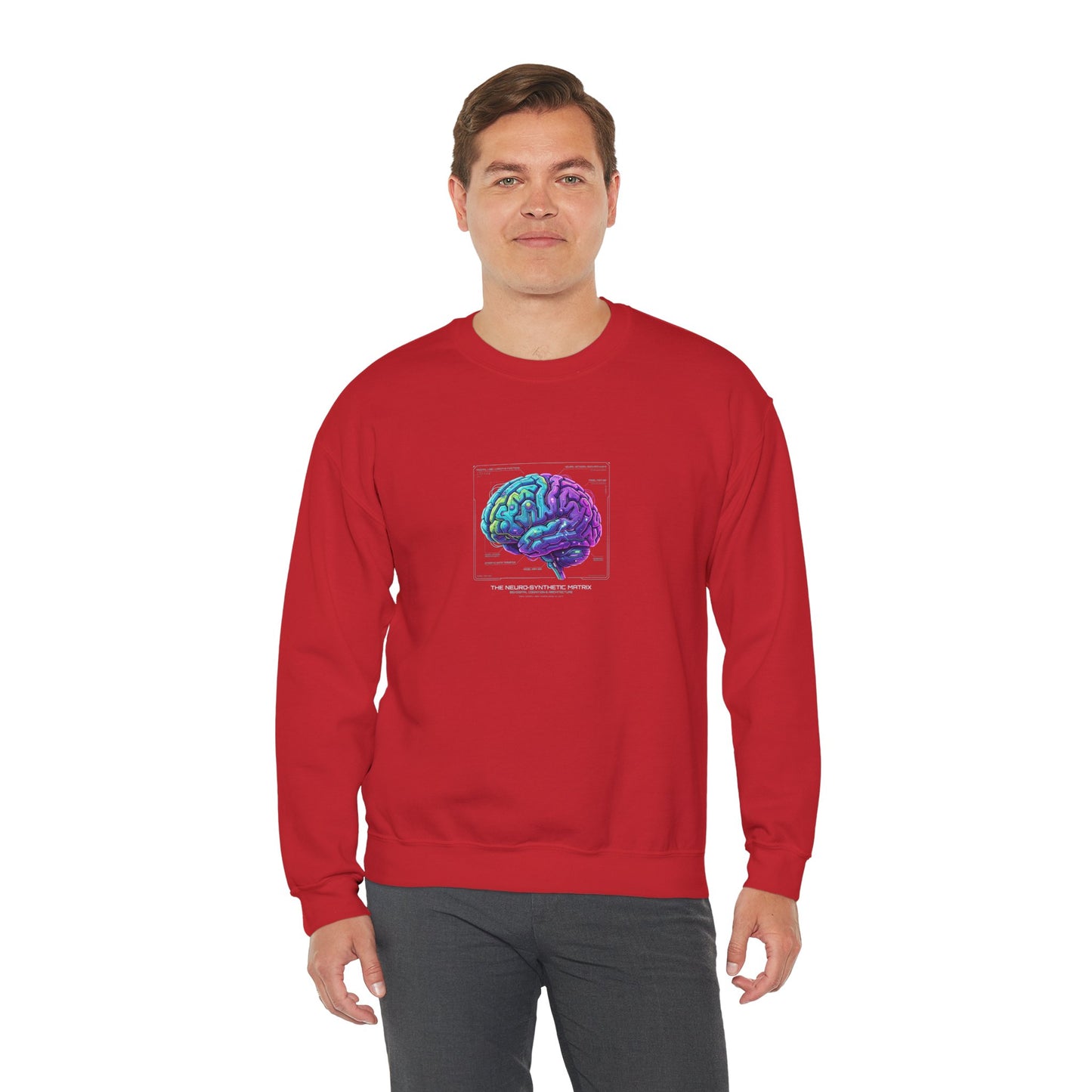 Neon Circuit Brain Sweatshirt — Futuristic Sci‑Fi Poster Design for Science Enthusiasts