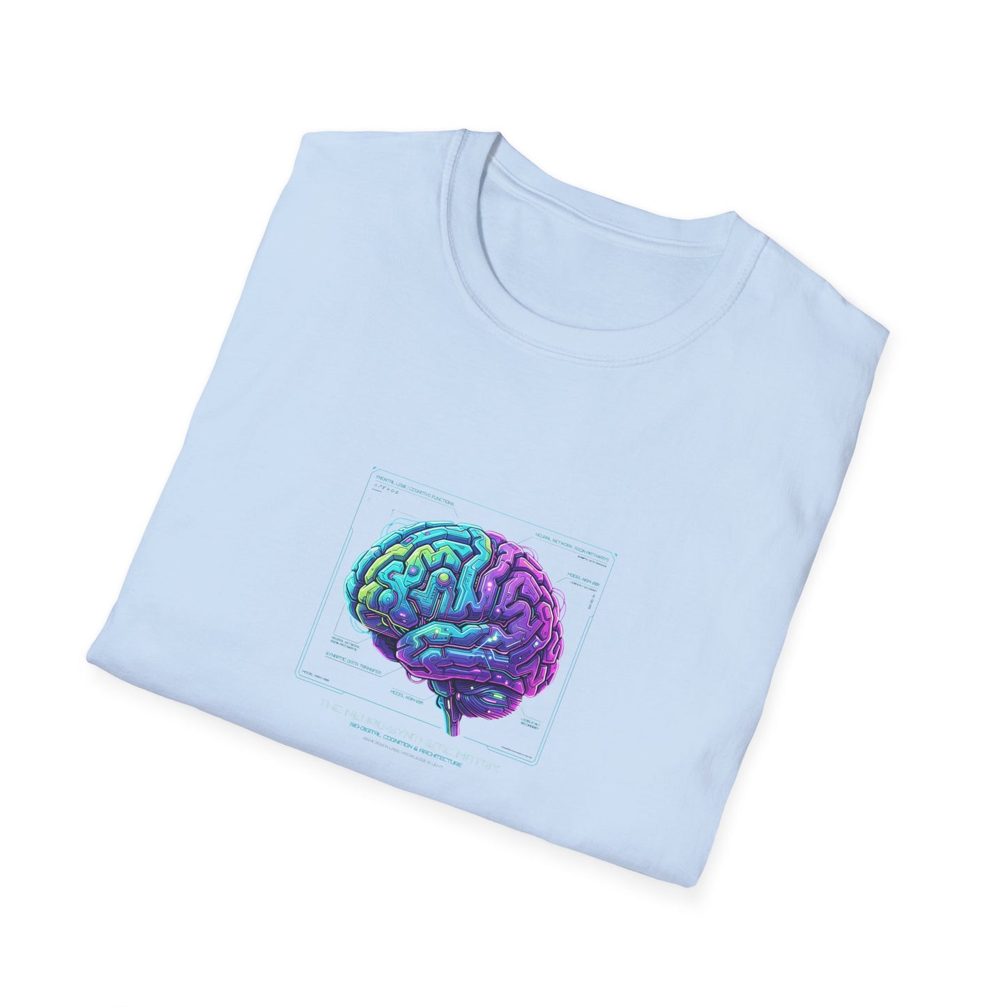 Neon Circuit Brain T-Shirt — Futuristic Sci‑Fi Science Poster Tee