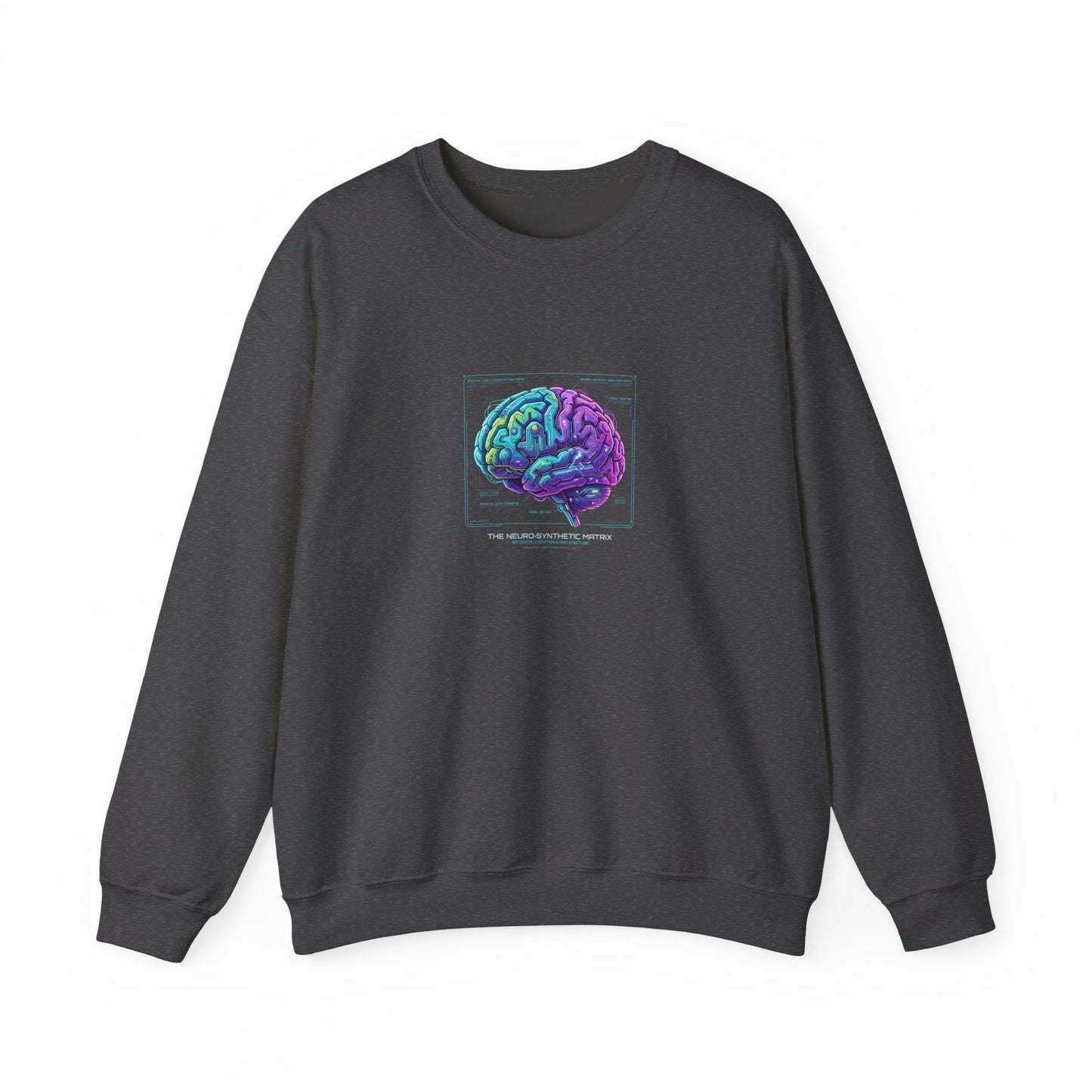Neon Circuit Brain Sweatshirt — Futuristic Sci‑Fi Poster Design for Science Enthusiasts