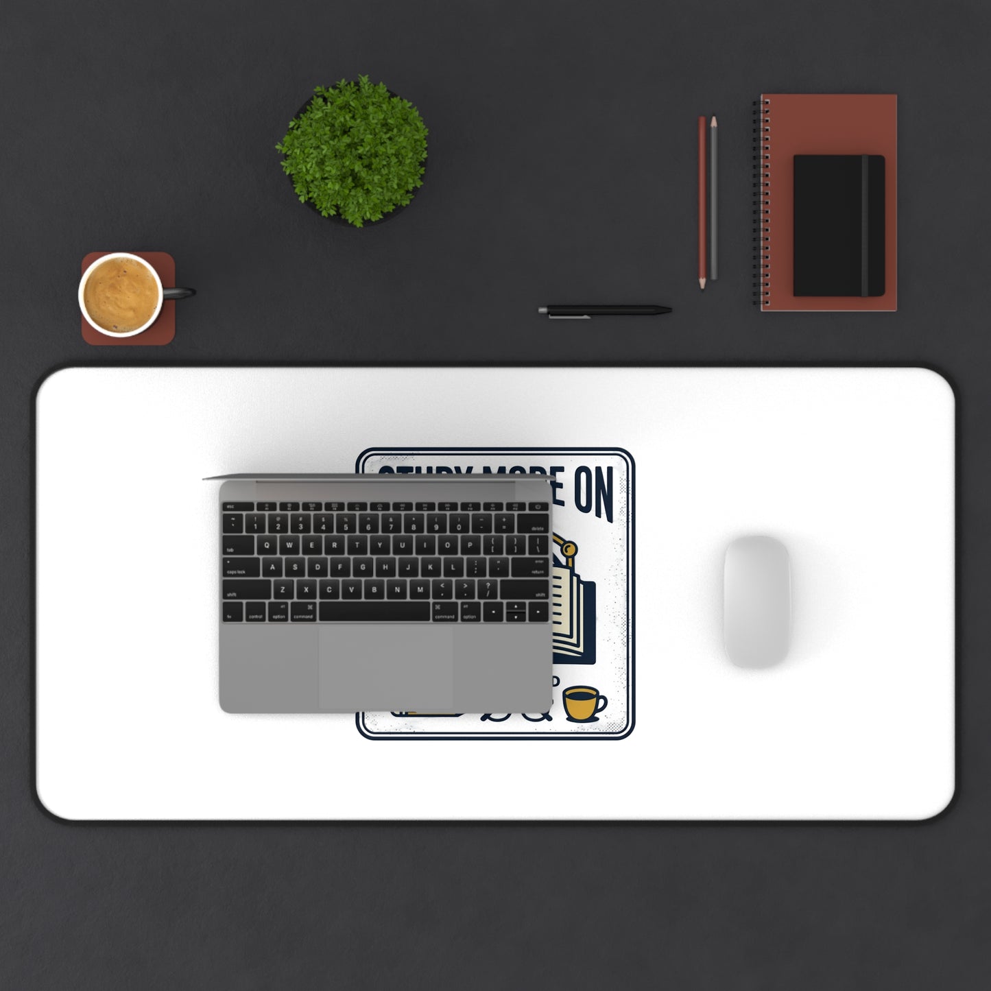 Study Mode ON Desk Mat — Large Non‑Slip Mouse Pad for Students & Home Office