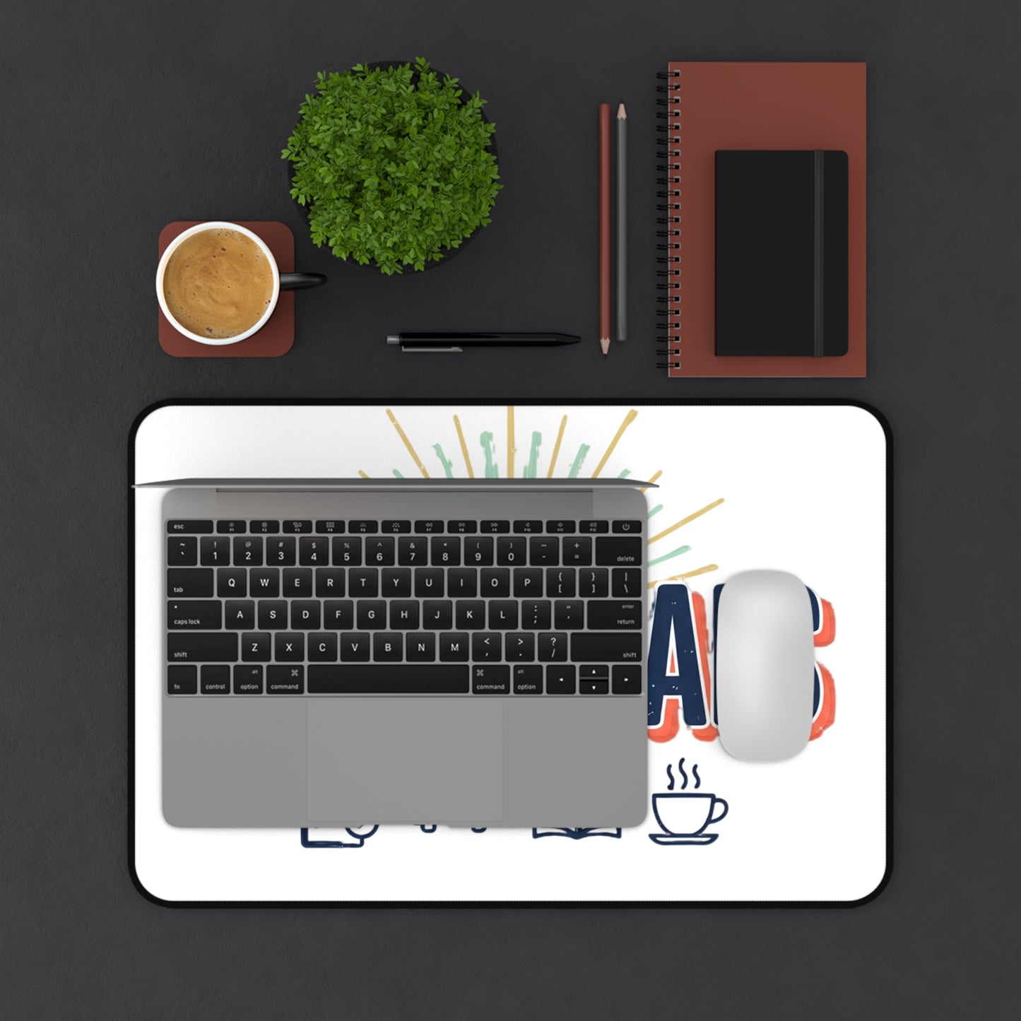 Daily Goals Desk Mat — Motivational Workstation Mouse Pad