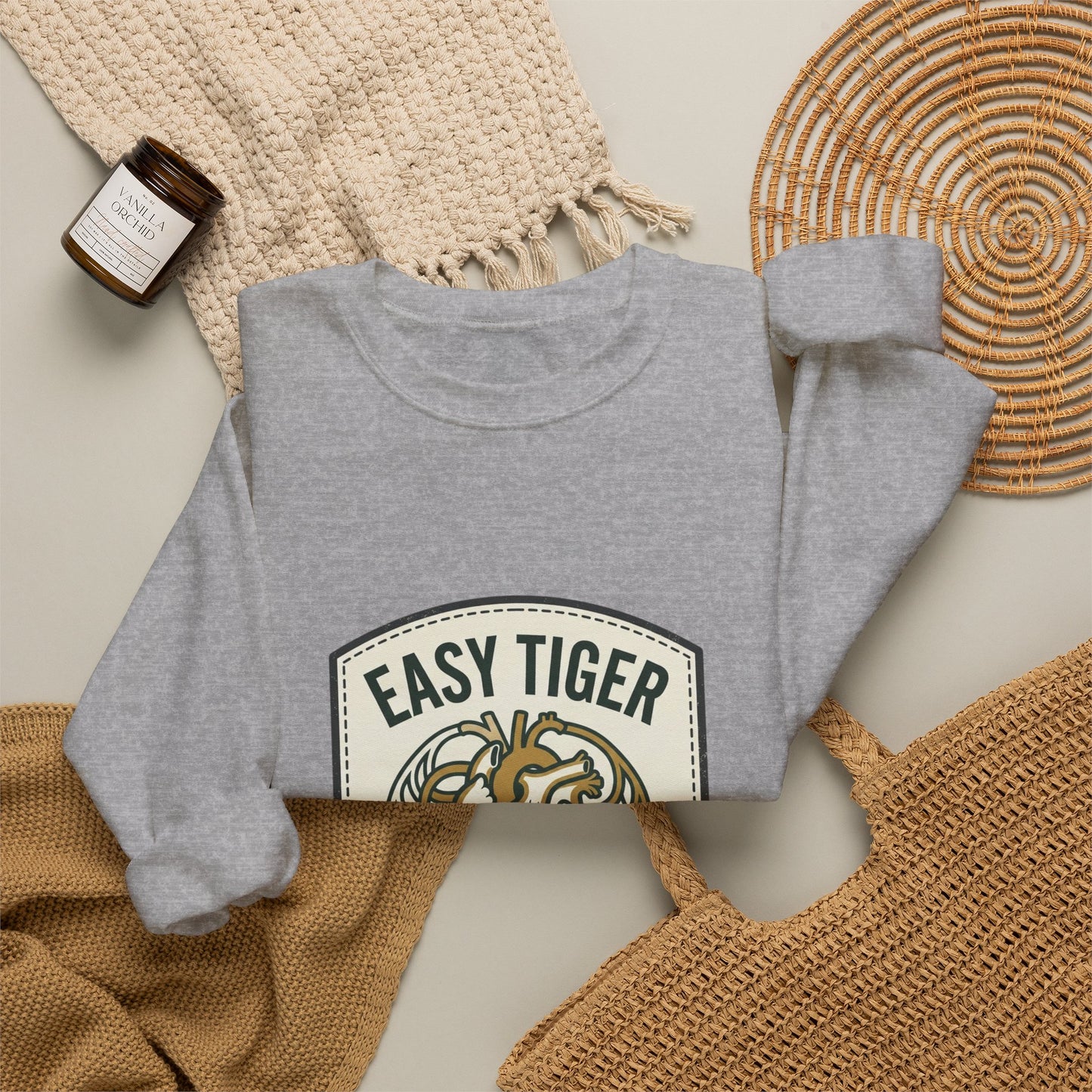 Easy Tiger Retro Tiger Badge Sweatshirt | Vintage Summer Camp