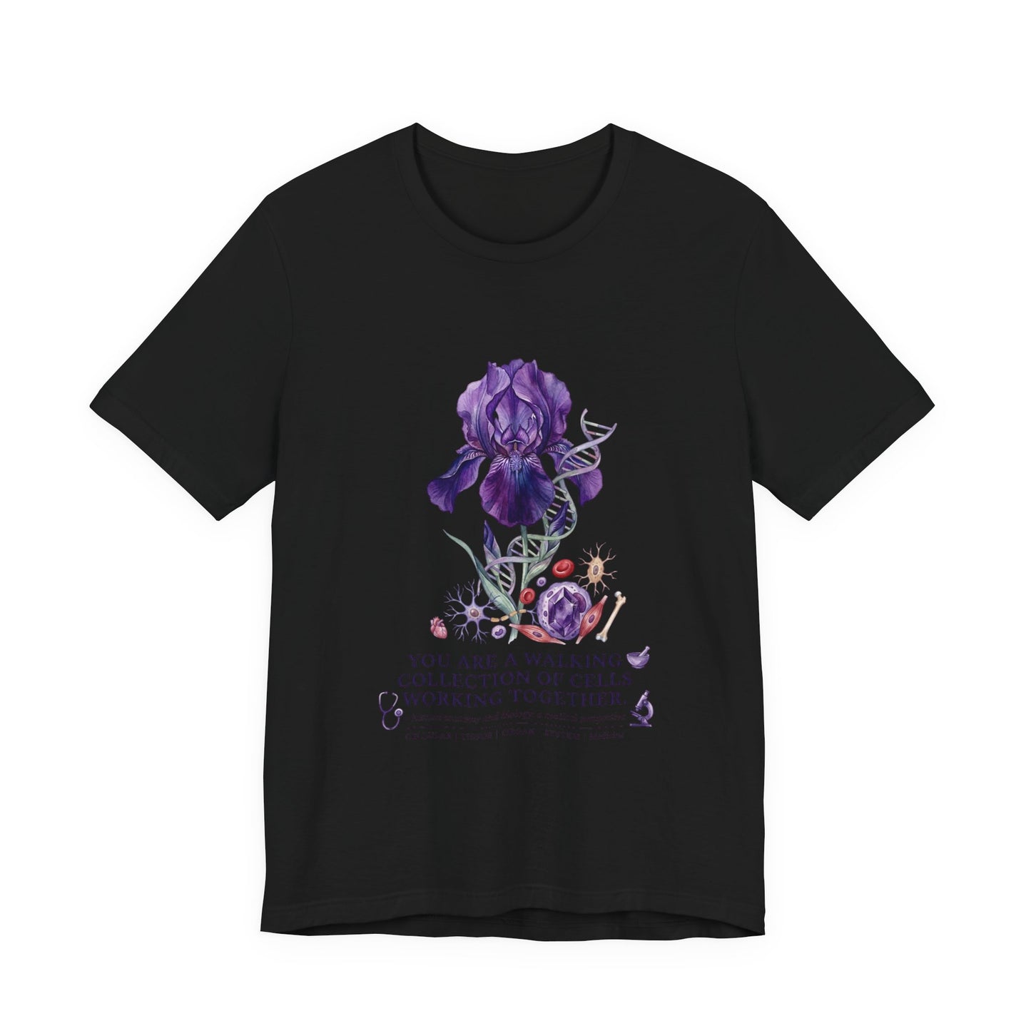 Iris Birth Flower Tee | Birth Month Floral Illustration, Botanical Birthday Shirt