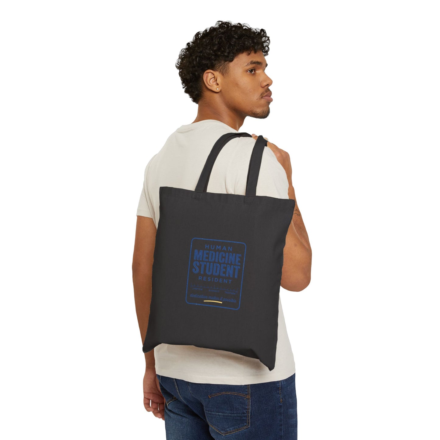 Medicine Student Tote | Vintage Diner Typography, Retro Badge Canvas Tote