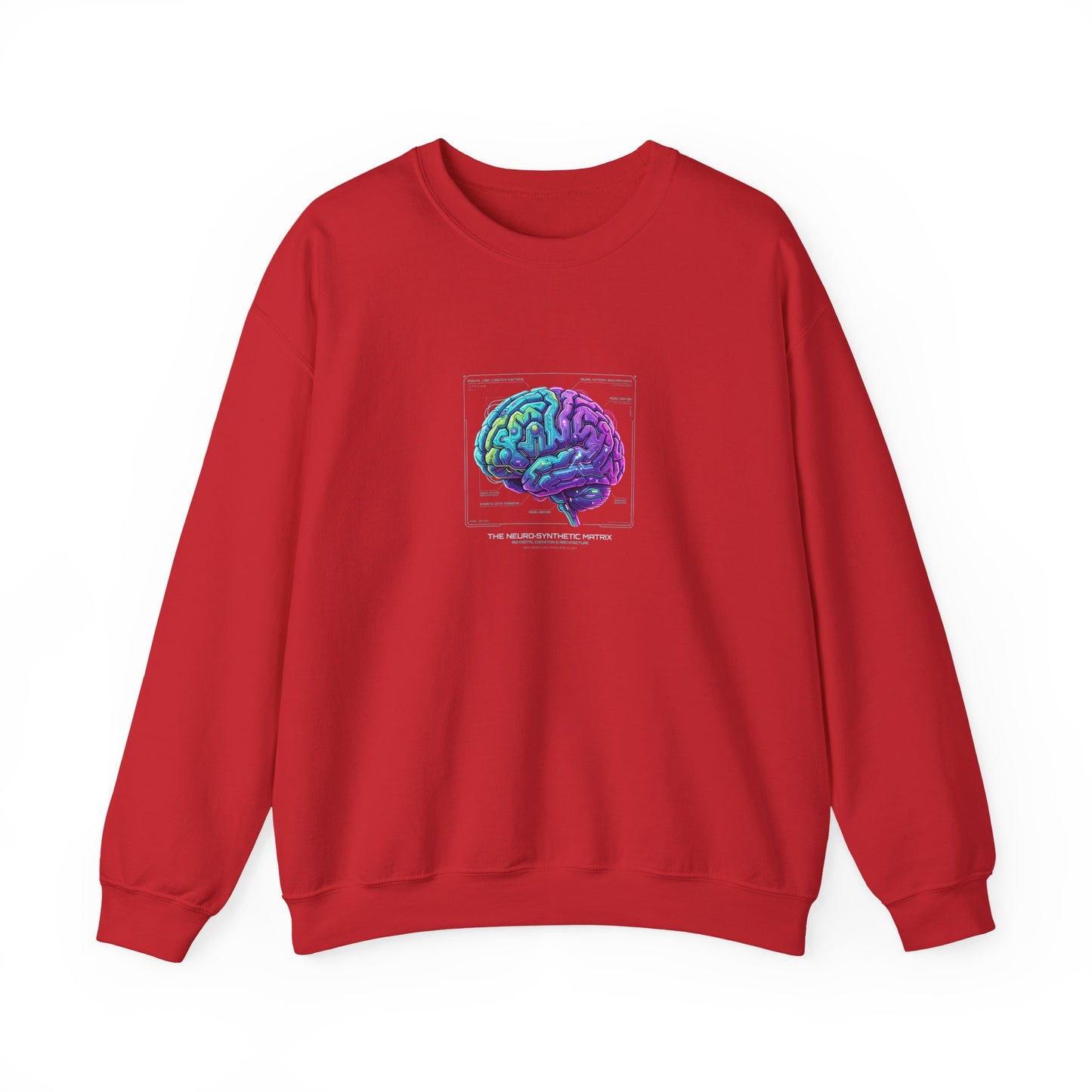 Neon Circuit Brain Sweatshirt — Futuristic Sci‑Fi Poster Design for Science Enthusiasts