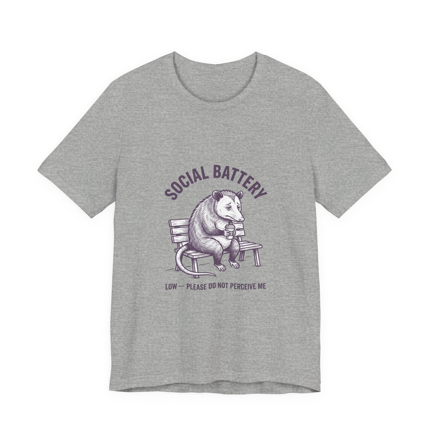 Social Battery Sloth Tee | Anxious Animal Humor, Introvert Shirt