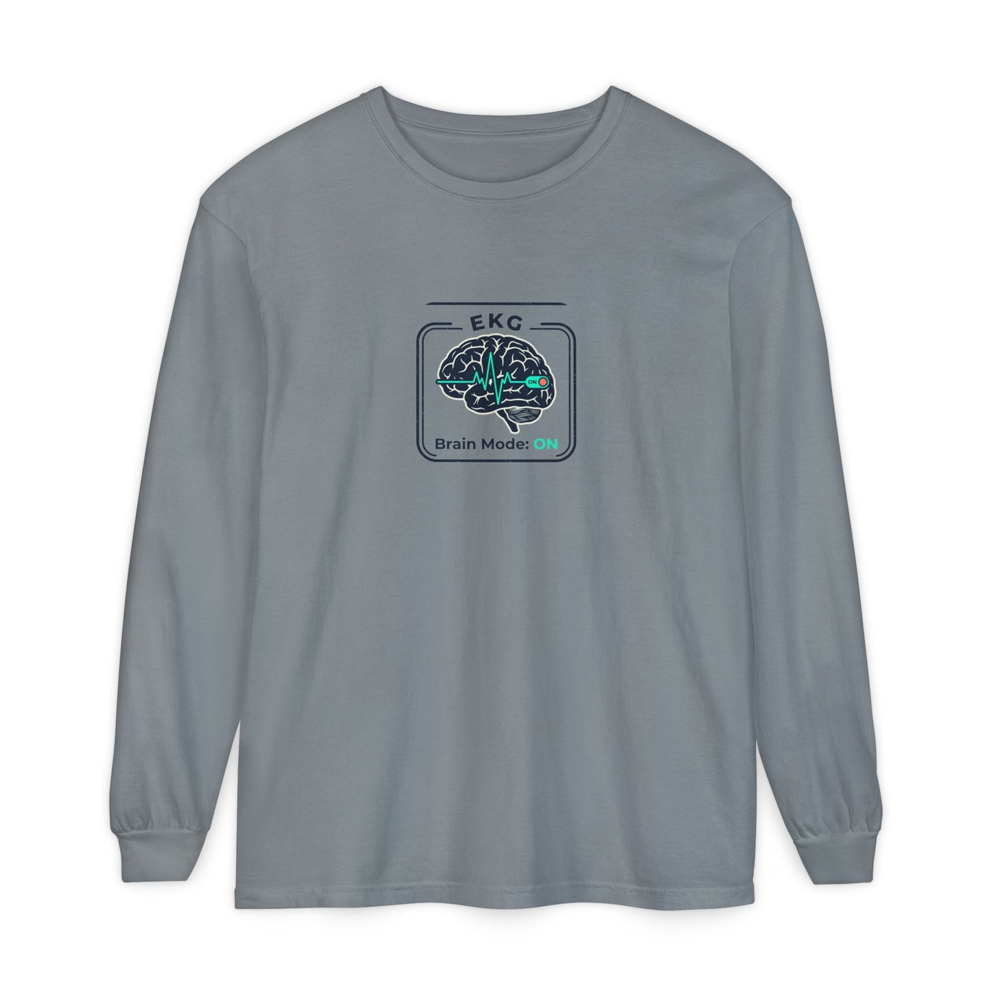 Brain Mode: EKG Graphic Long Sleeve Tee