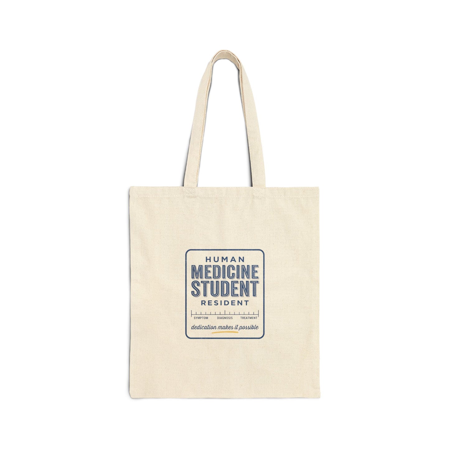 Medicine Student Tote | Vintage Diner Typography, Retro Badge Canvas Tote