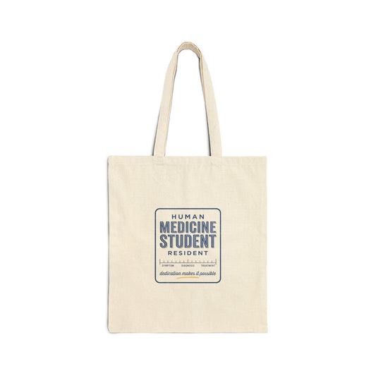 Medicine Student Tote | Vintage Diner Typography, Retro Badge Canvas Tote