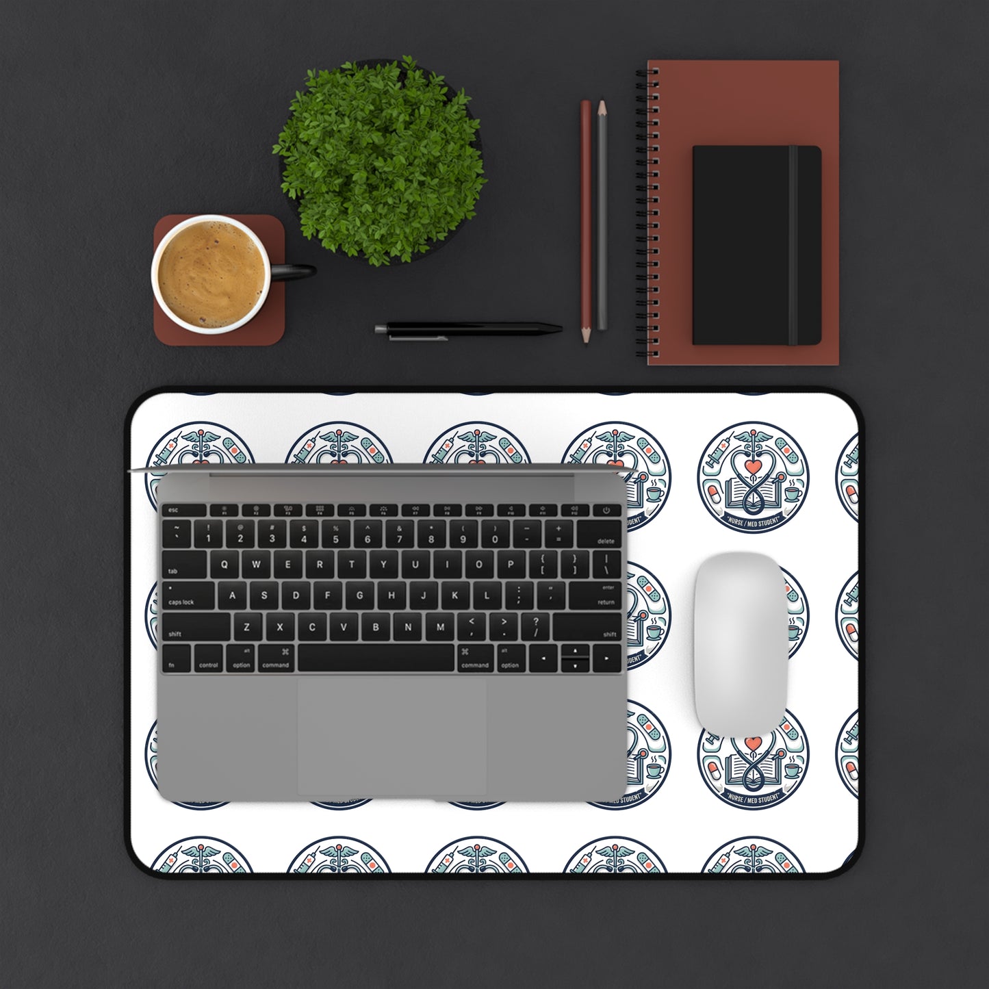 Nurse & Med Student Aesthetic Desk Mat — Medical Study Desk Pad