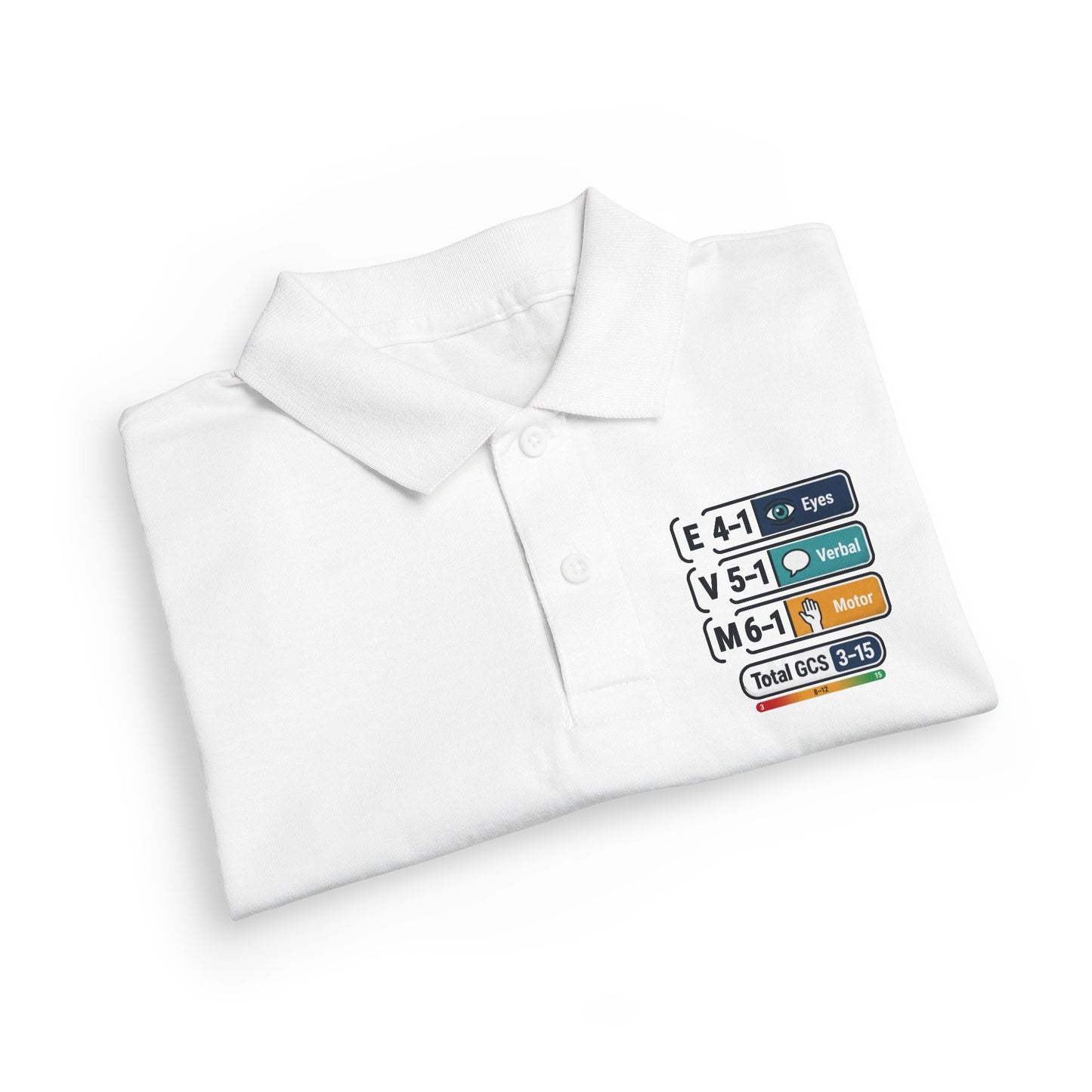 Kids Polo Shirt with Colorful Camping Icons — Outdoor Adventure Badge Design