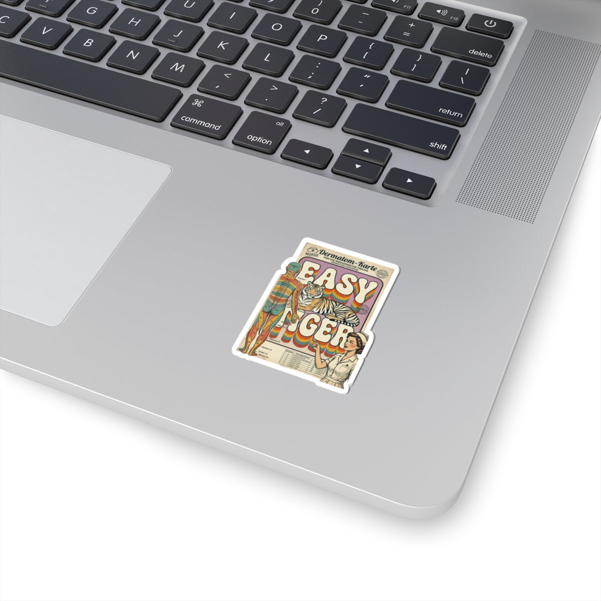 Easy Tiger Retro Tiger Graphic Sticker | Vintage Vacation Vibe