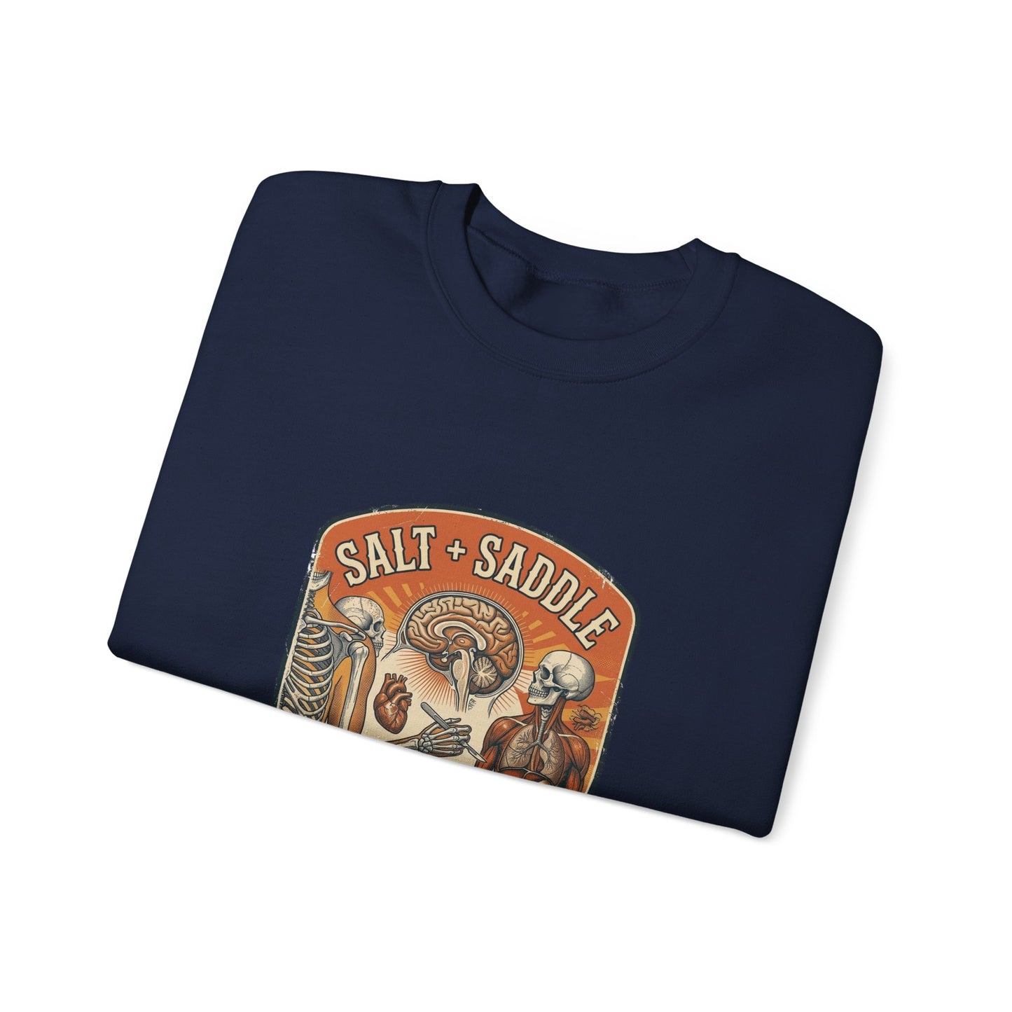 Salt & Saddle Retro Western Crewneck Sweatshirt | Coastal Cowgirl Country Aesthetic